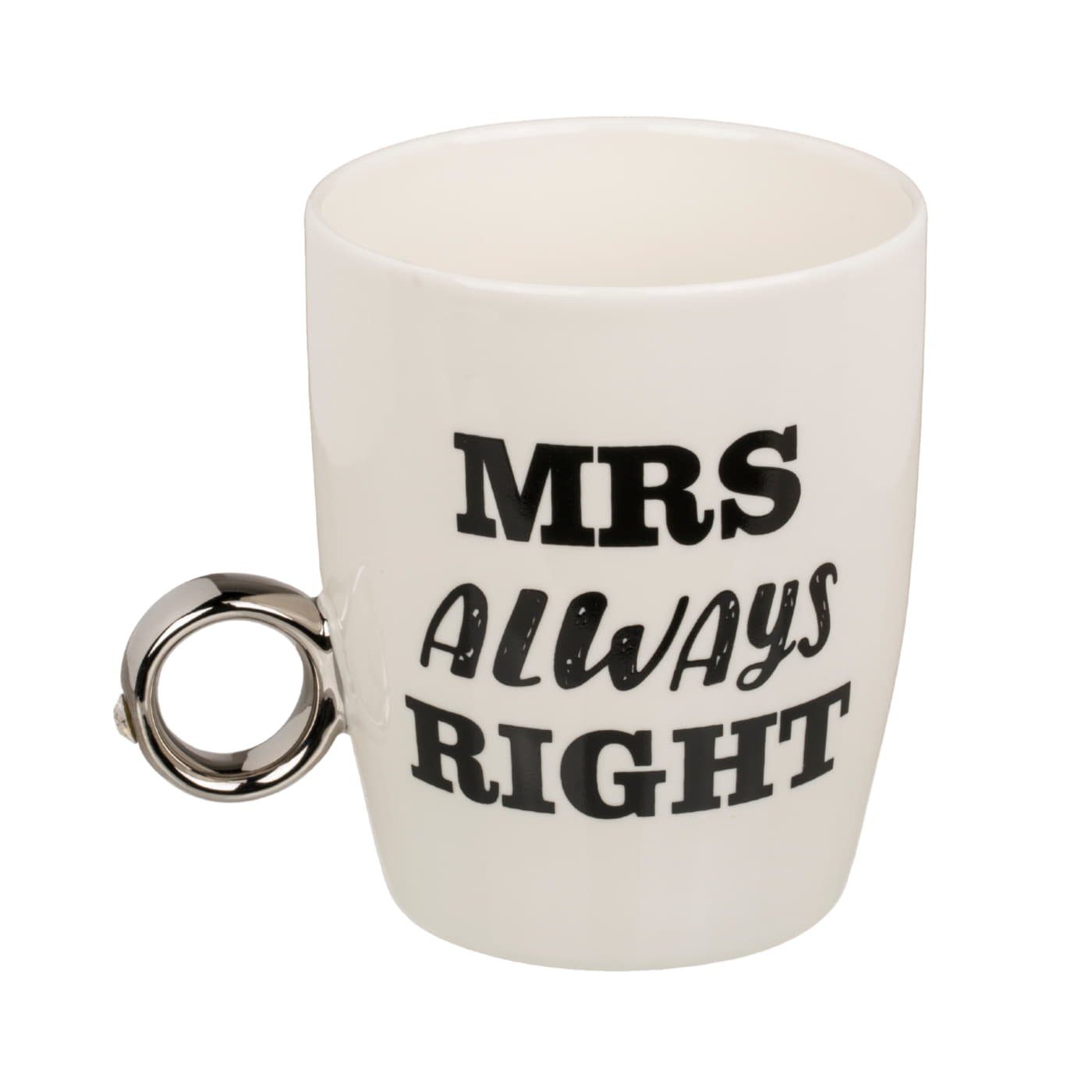& BEcher Griff Mrs Becher Always mit Keramik 2er ReWu Right Ring Mr. Set