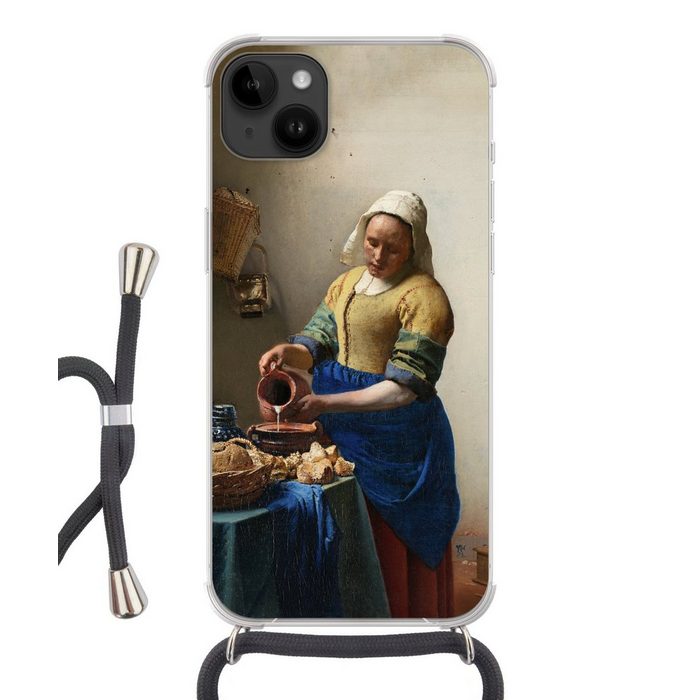 MuchoWow Handyhülle Das Milchmädchen - Vermeer - Alte Meister Handyhülle Telefonhülle Apple iPhone 14 Plus