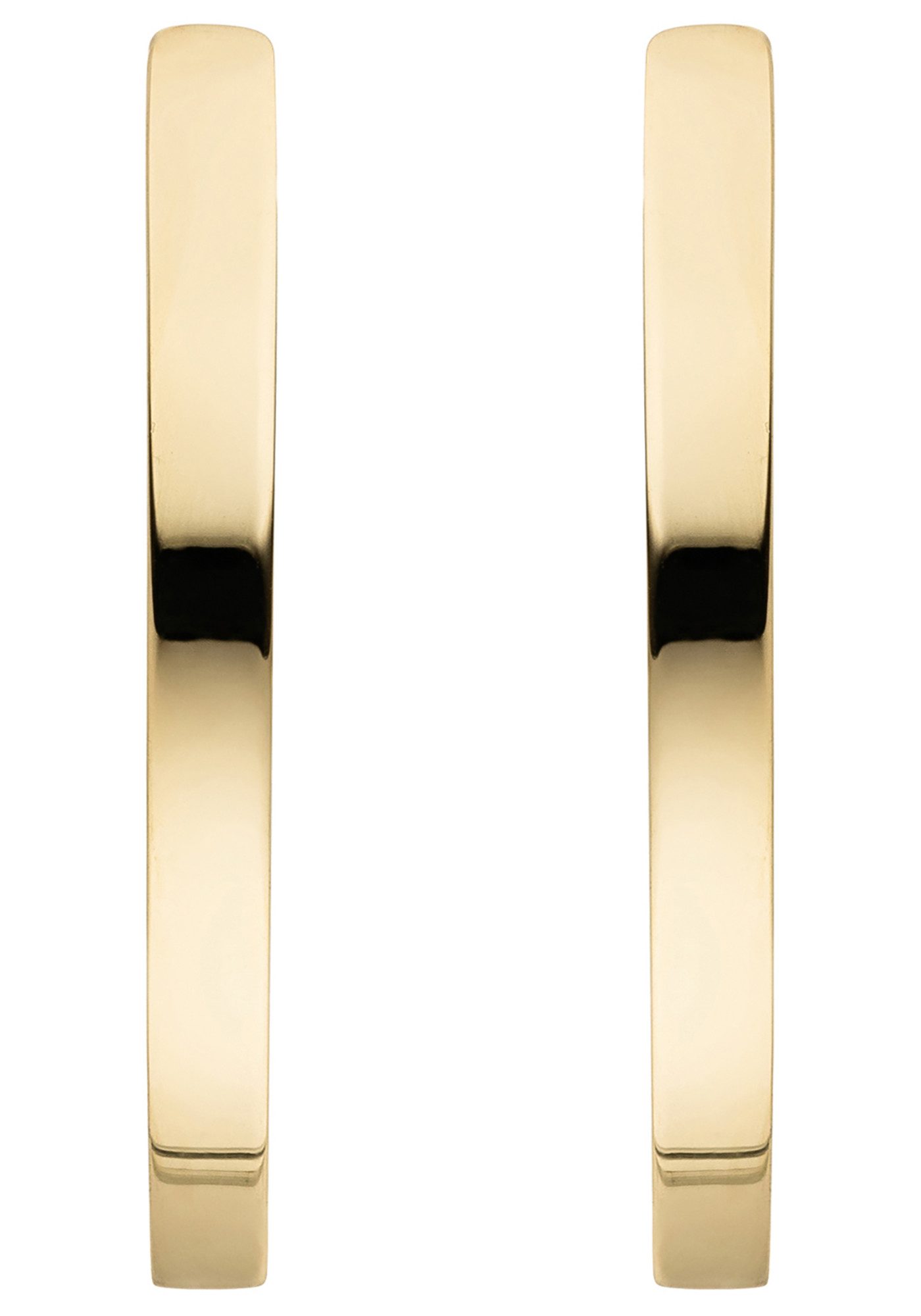 JOBO Paar Creolen Ohrringe spitz oval 21 mm, 8 Karat 333 Gold