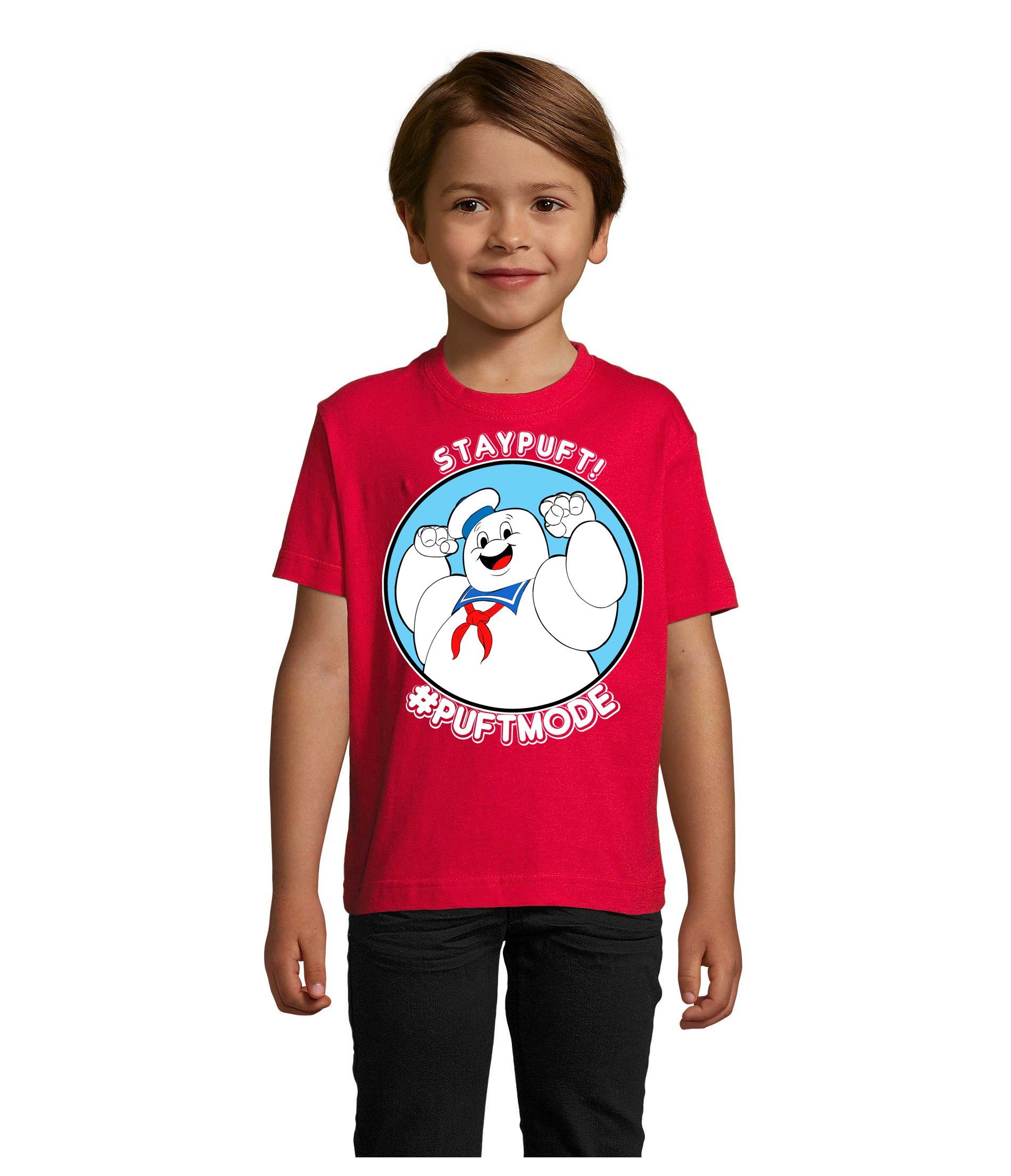 Blondie & Brownie T-Shirt Kinder Marshmallowman Ghostbusters Slimer Geisterjäger Rot | T-Shirts