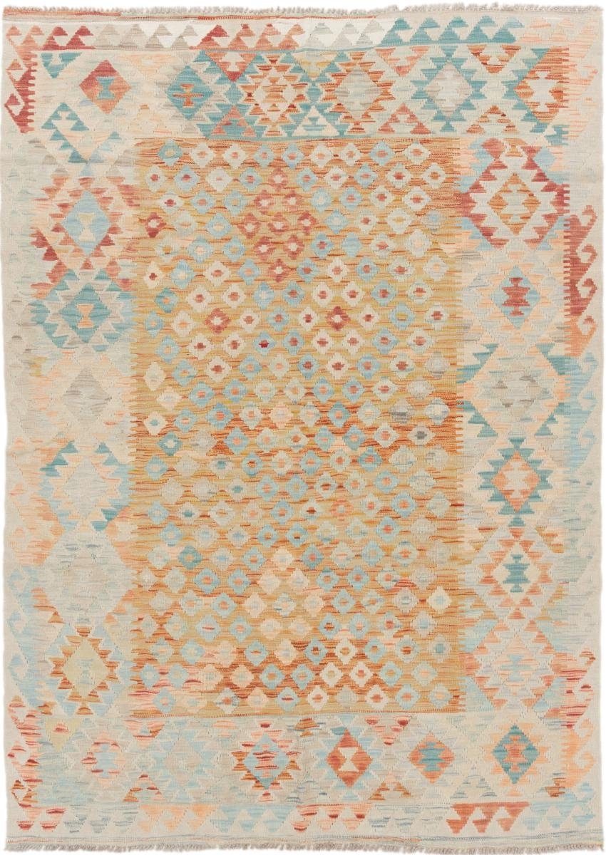Orientteppich Kelim Afghan 175x243 Handgewebter Orientteppich, Nain Trading, rechteckig, Höhe: 3 mm