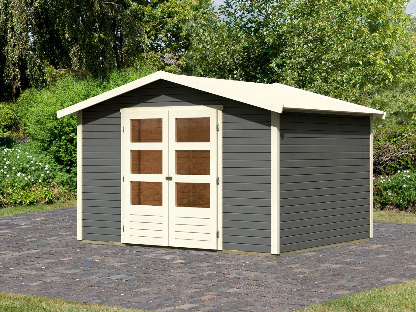 Karibu Gartenhaus Carlberg 5, BxT: 337x266 cm