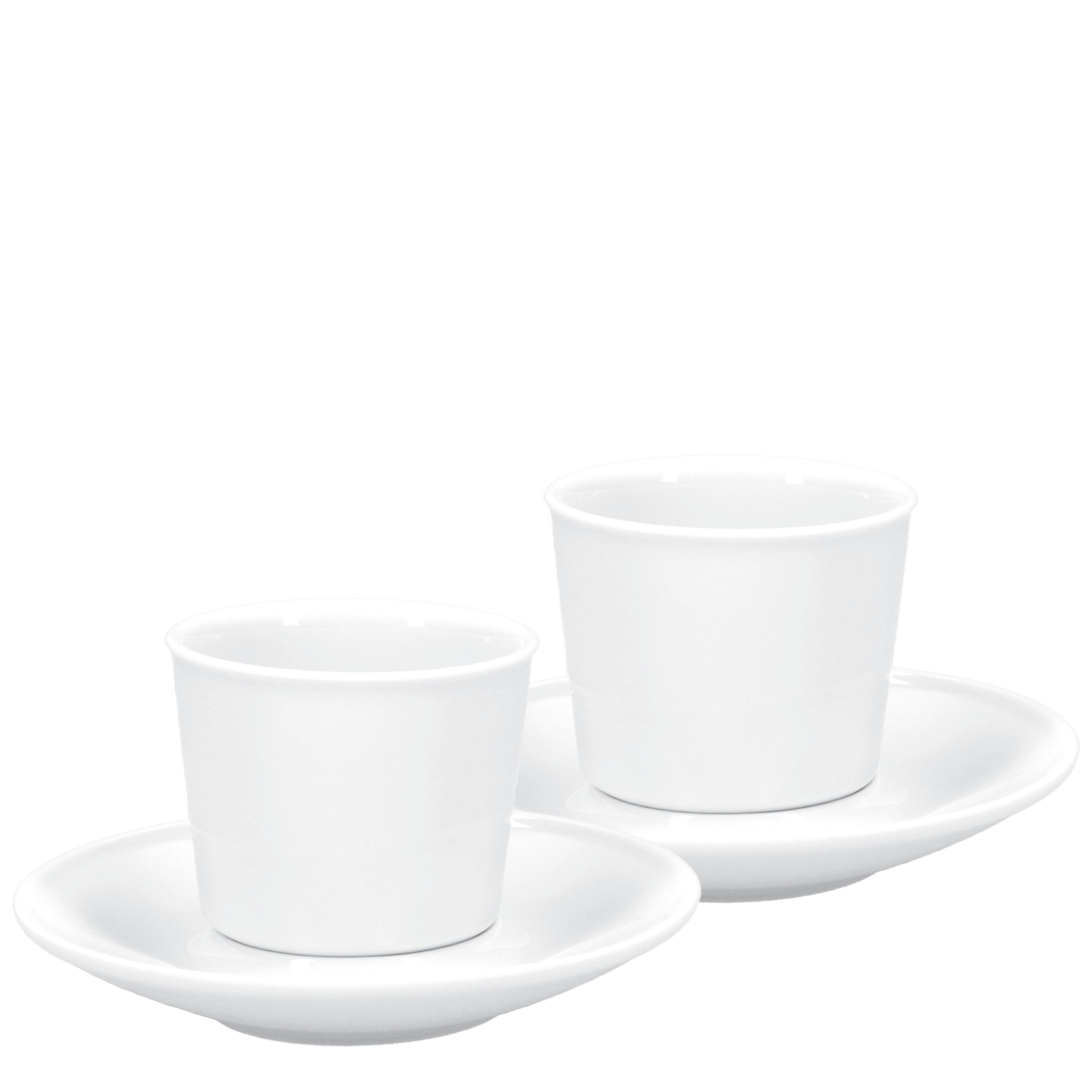 KPM Berlin Espressotasse KPM Flugzeugtassen Duo-Set Weiss, Porzellan