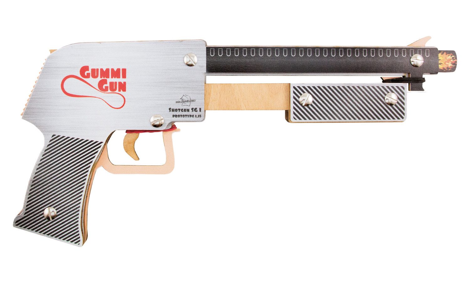 Holzspielerei Spielzeug-Ritterset Gummi Gun "Shotgun SG1"