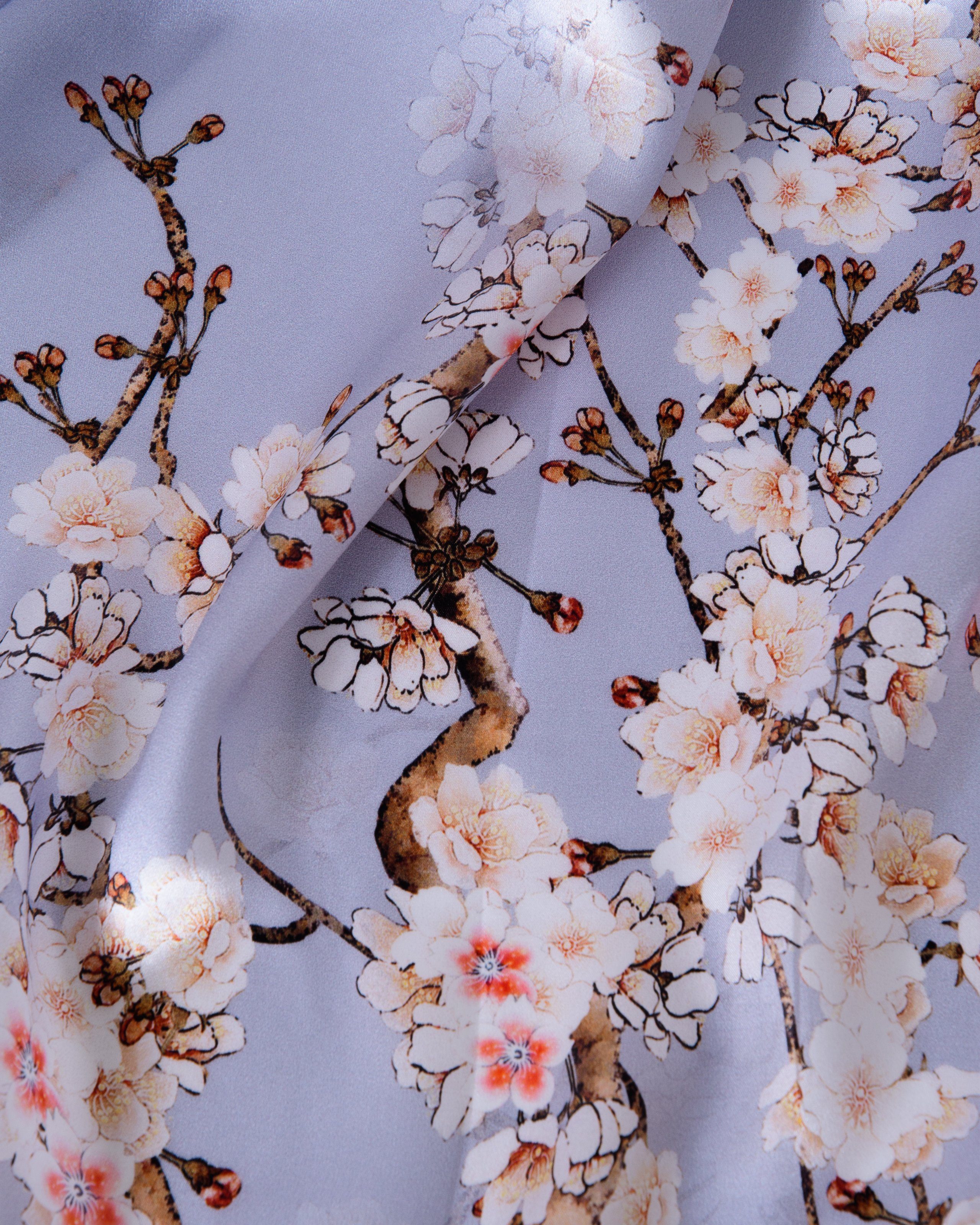 MayTree Seidenschal Mandelblüte, 55 175 alljährig, Damen-Schal, 100% (Stück, cm, x Seide 1-St), leichter