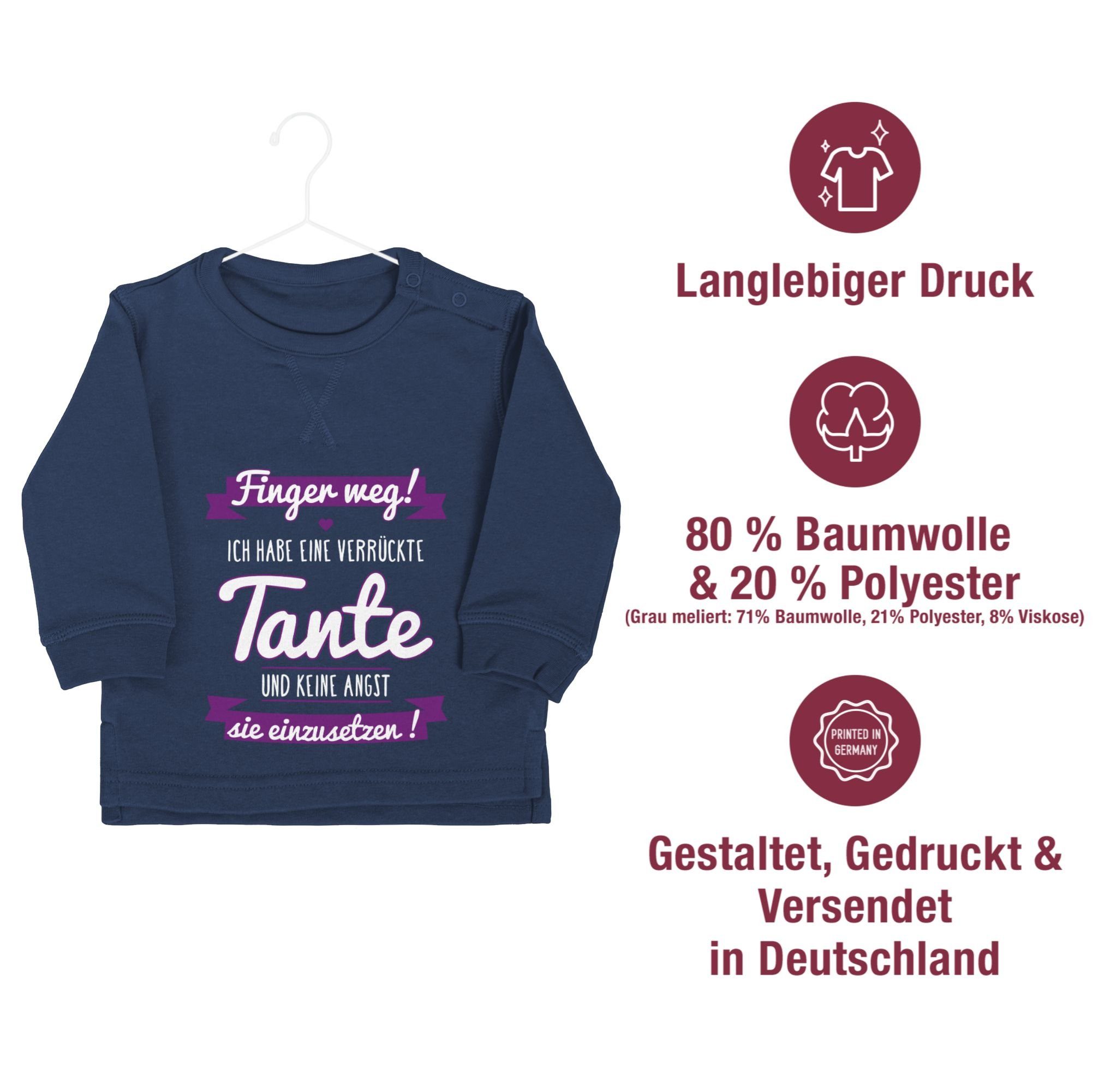 Sweatshirt verrückte Tante Blau Tante Shirtracer Lila habe eine Navy Ich 2