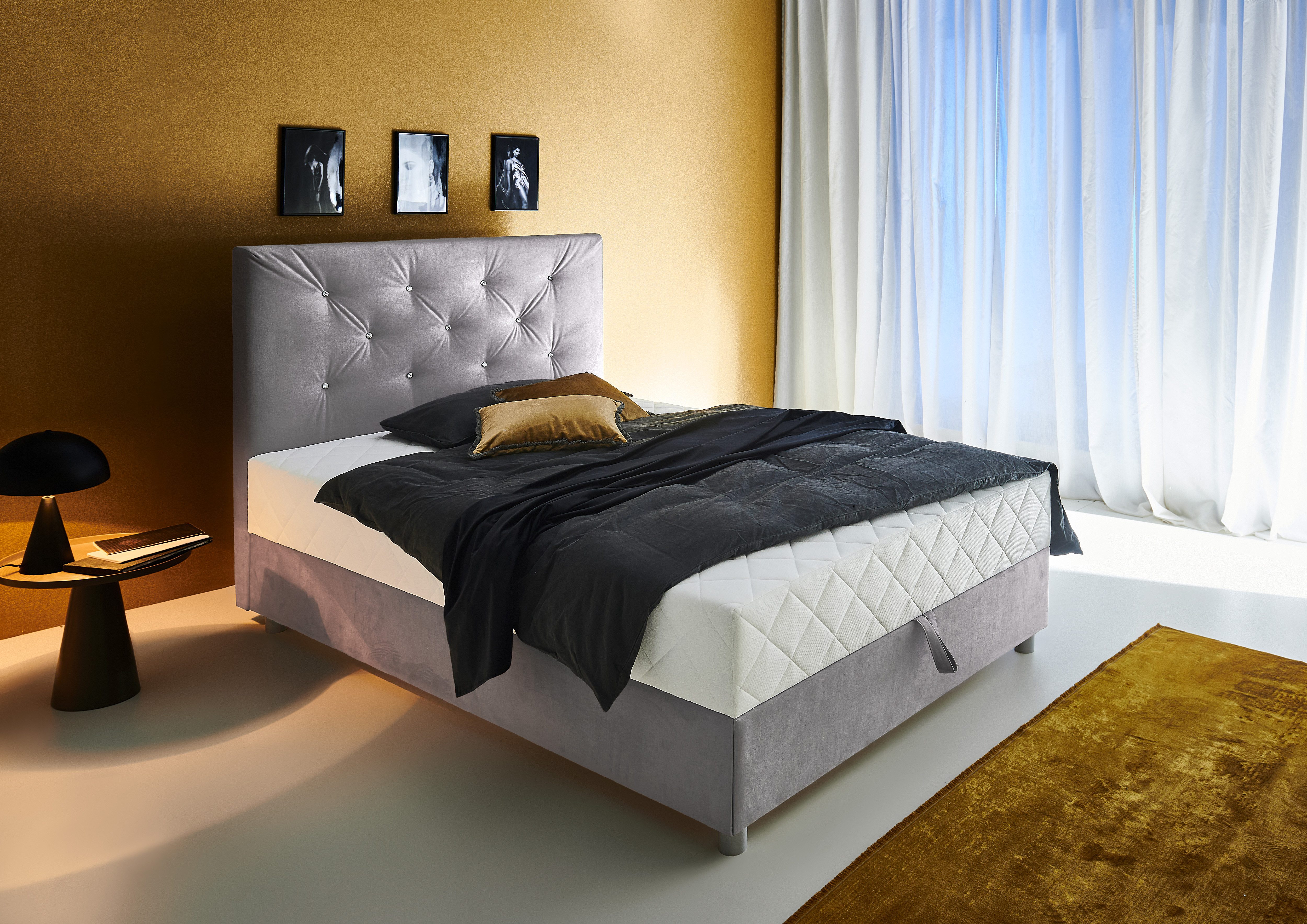 ATLANTIC home collection Boxbett "CELIA im hochwertiger Samtoptik", mit Tas günstig online kaufen