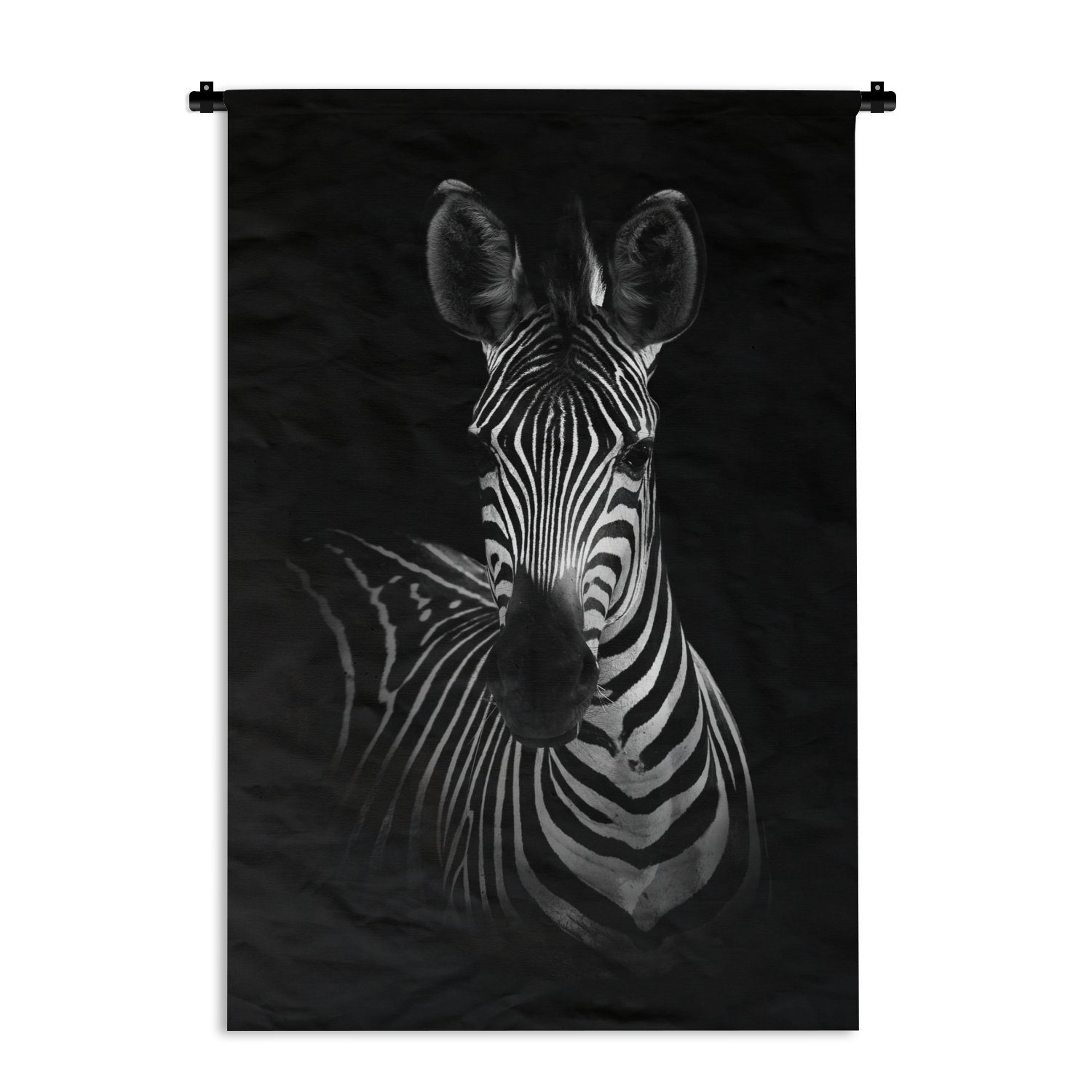 MuchoWow Wanddekoobjekt Zebra Schlafzimmer, Wohnzimmer, für Wandbehang, - Kleid, Kinderzimmer - - Wanddeko Schwarz, Safari Tiere
