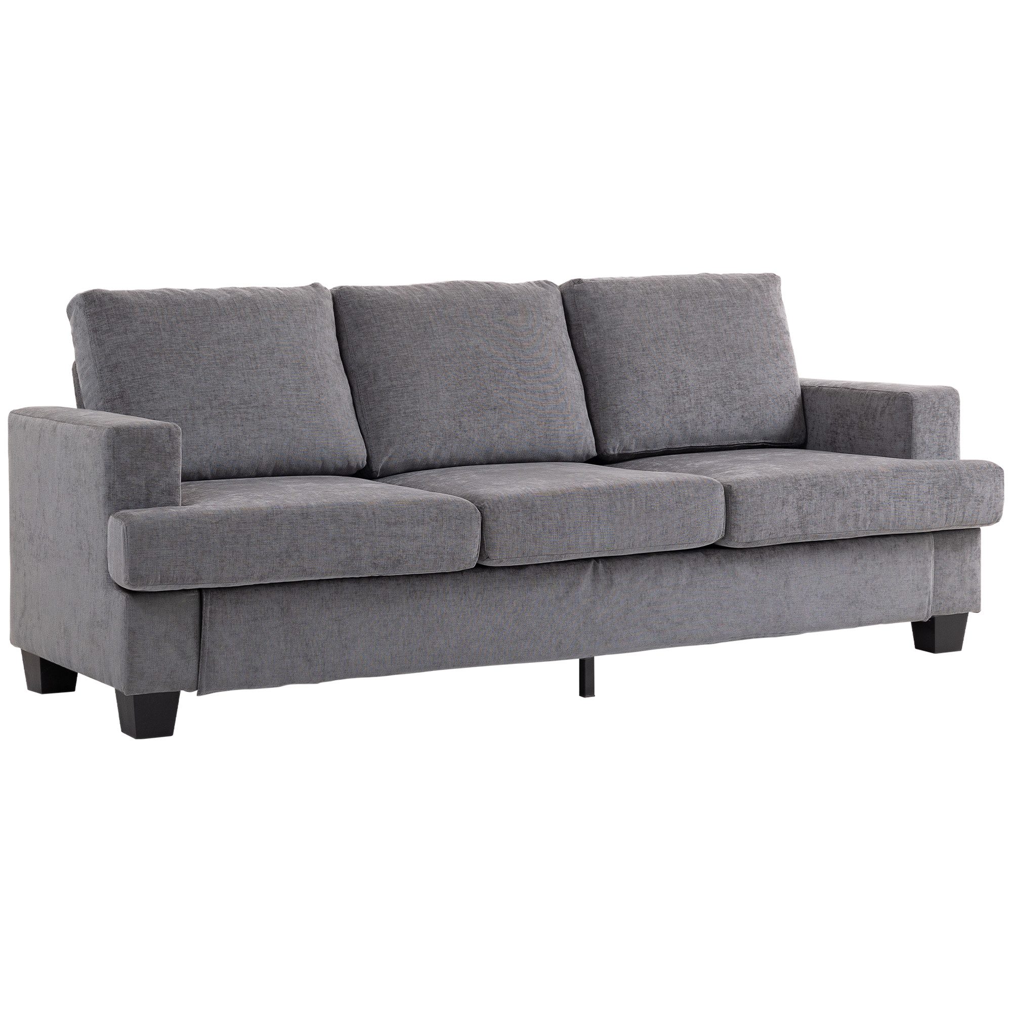 HOMCOM Sofa Couch mit Armlehnen, Becherhalter, Polstersofa 1 Teile, für Woh günstig online kaufen