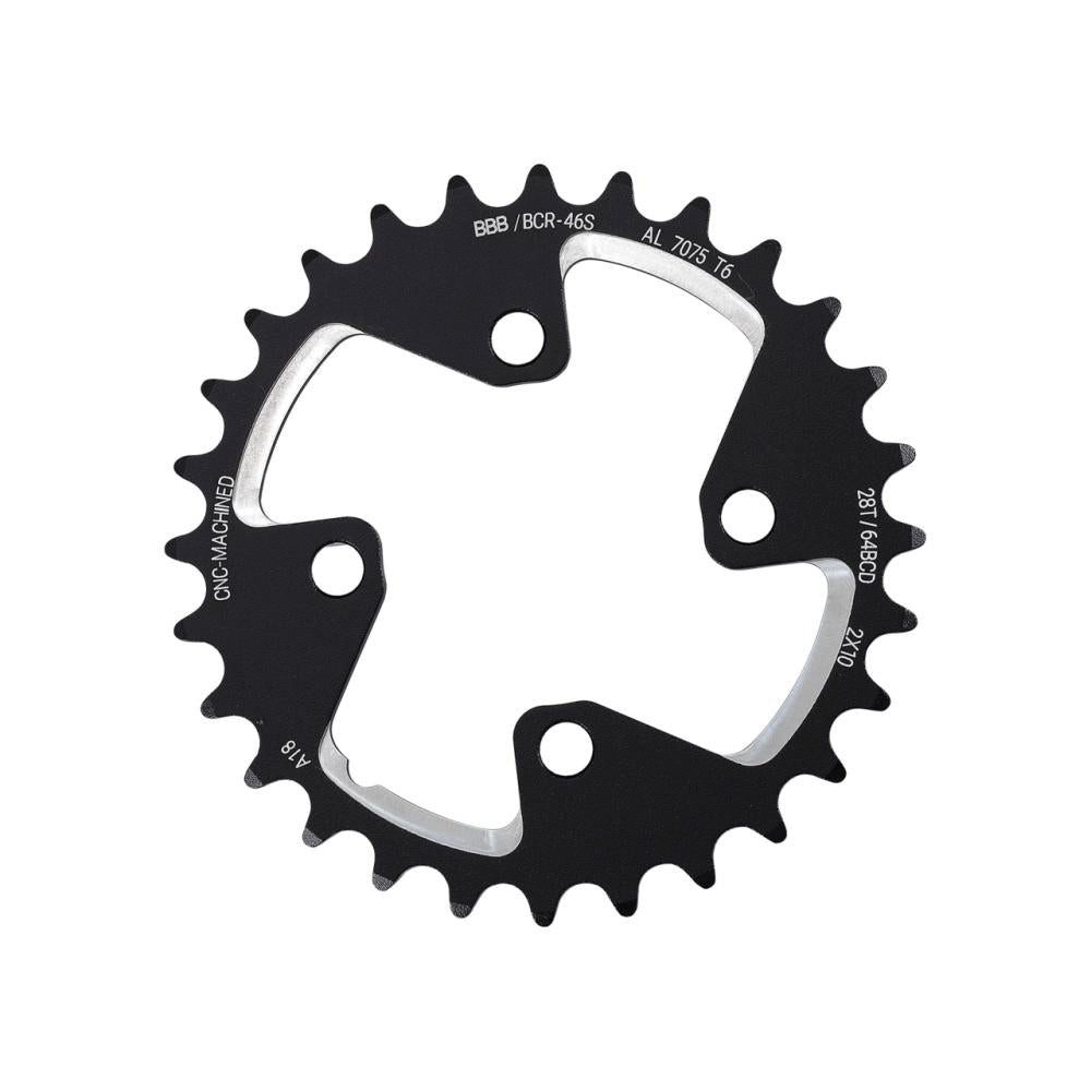 Kettenschaltung BBB Kettenblatt MTB Gear comp. 2x10 Shim .XT 28T/64mm anthrazit