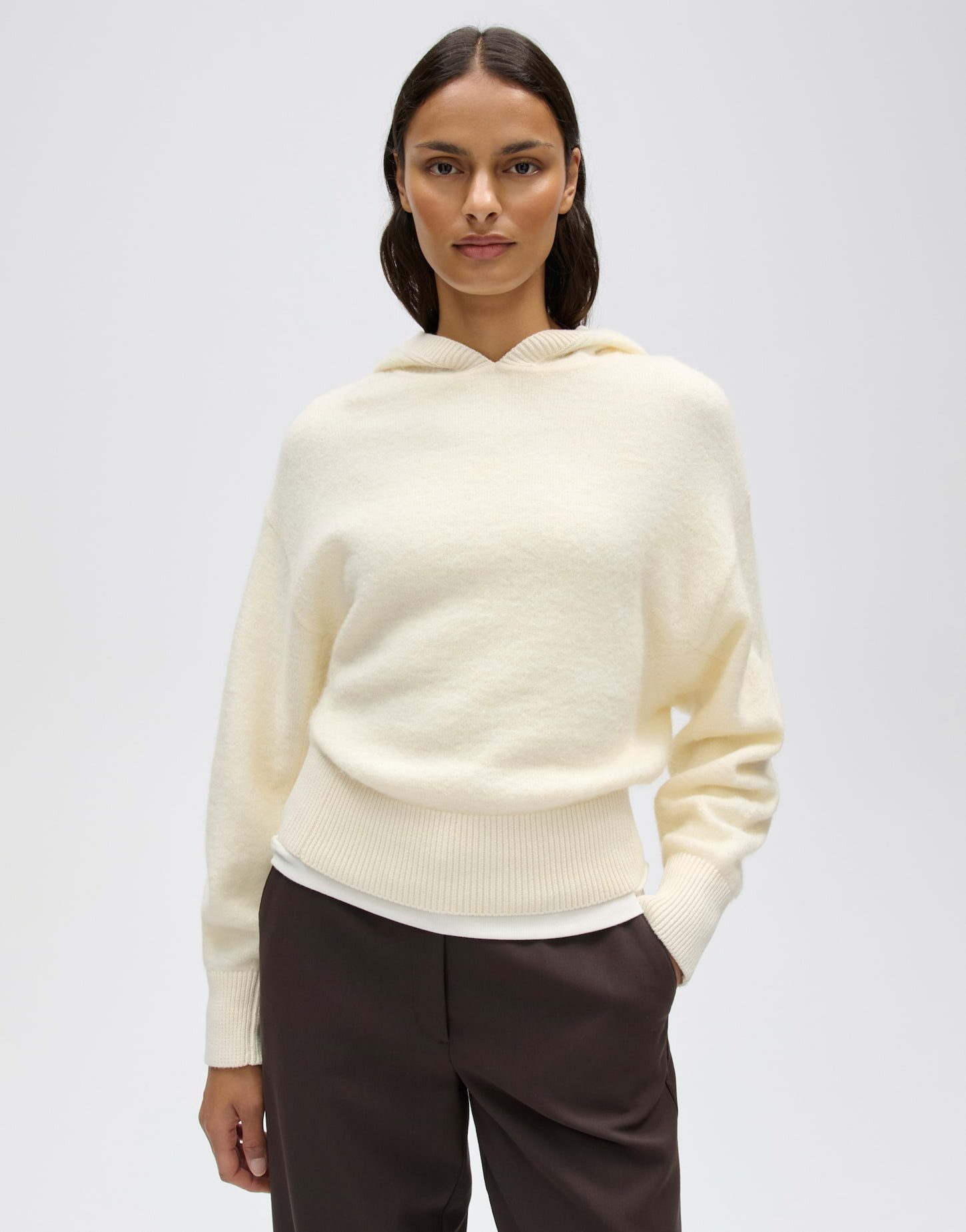 OPUS Kapuzenpullover Perlos aus weichem Strick