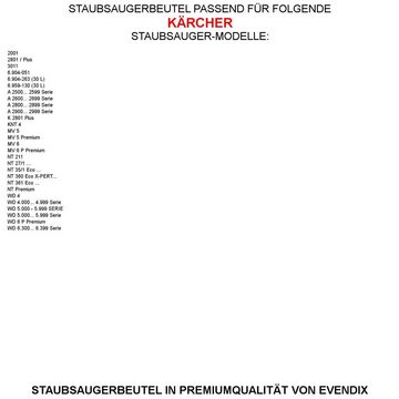 eVendix Staubsaugerbeutel 12 Staubsaugerbeutel kompatibel mit KÄRCHER NT 27/1 ..., passend für KÄRCHER, KÄRCHER NT 27/1 ...