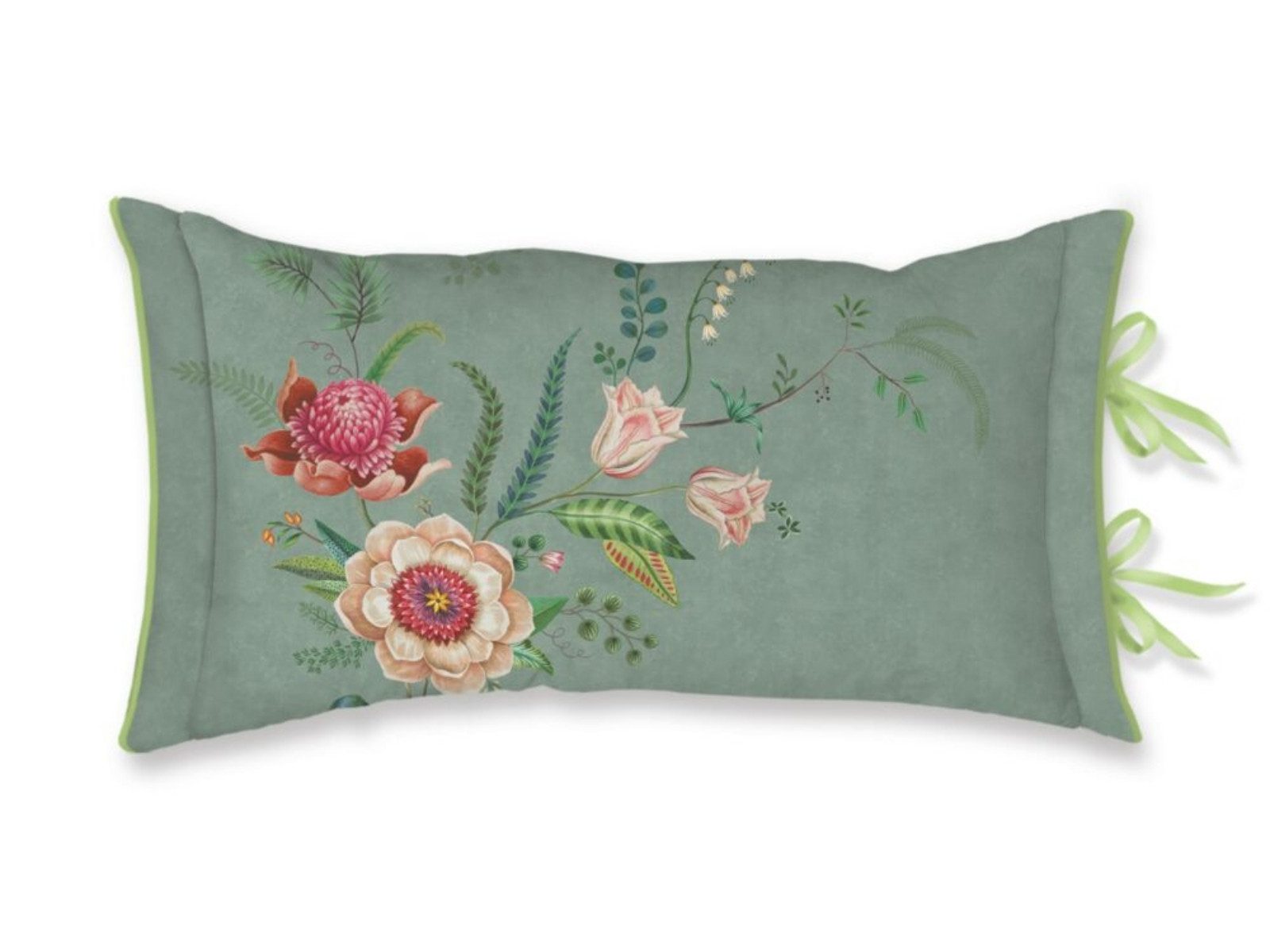 PiP Studio Dekokissen Everbloom Kissen grün 35x60cm (1 Stück)