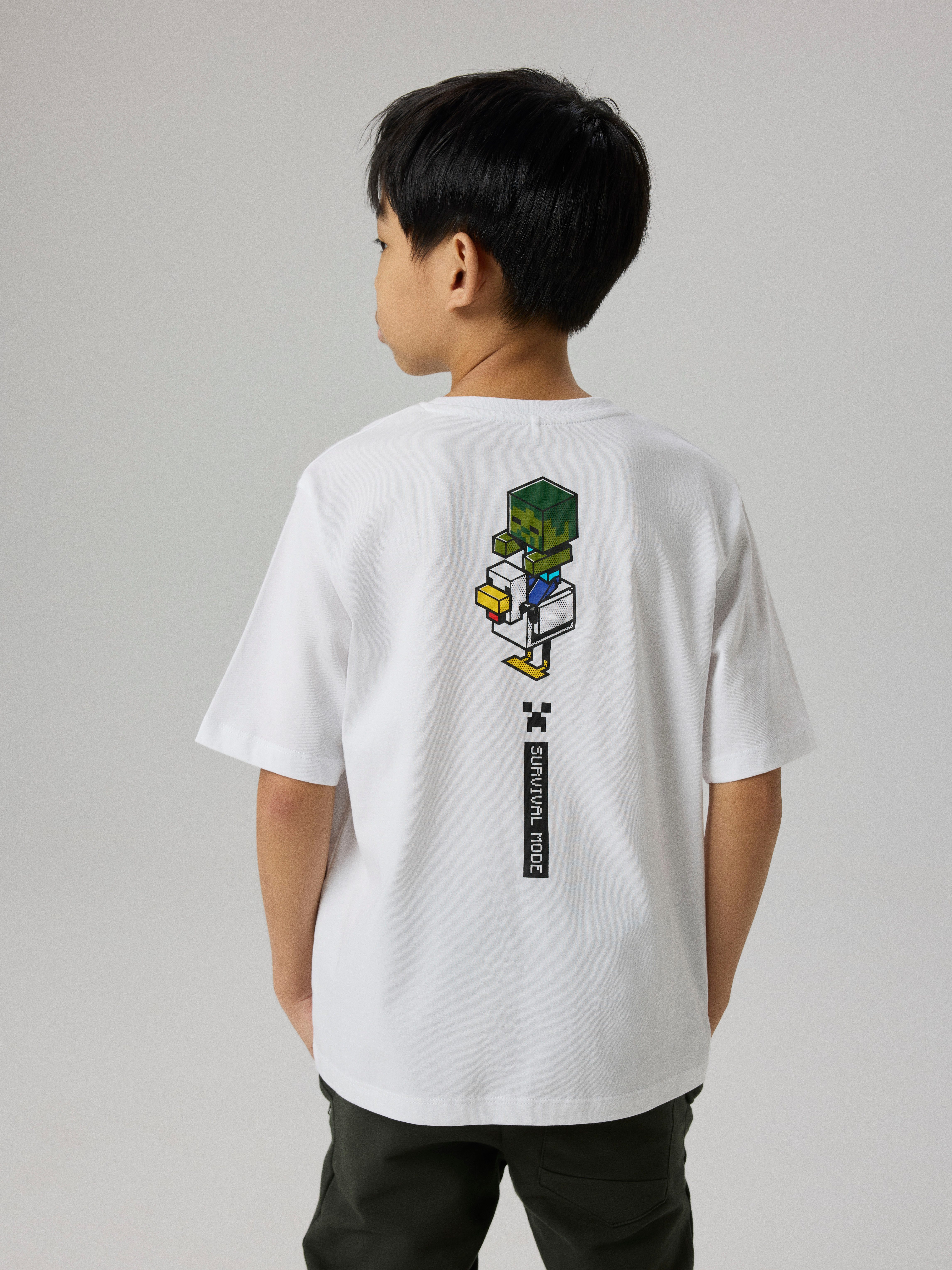 Name It T-Shirt NKMJUN MINECRAFT SS NREG TOPBOX NOOS BIO Baumwolle, regular fit – Bild 2 von 5