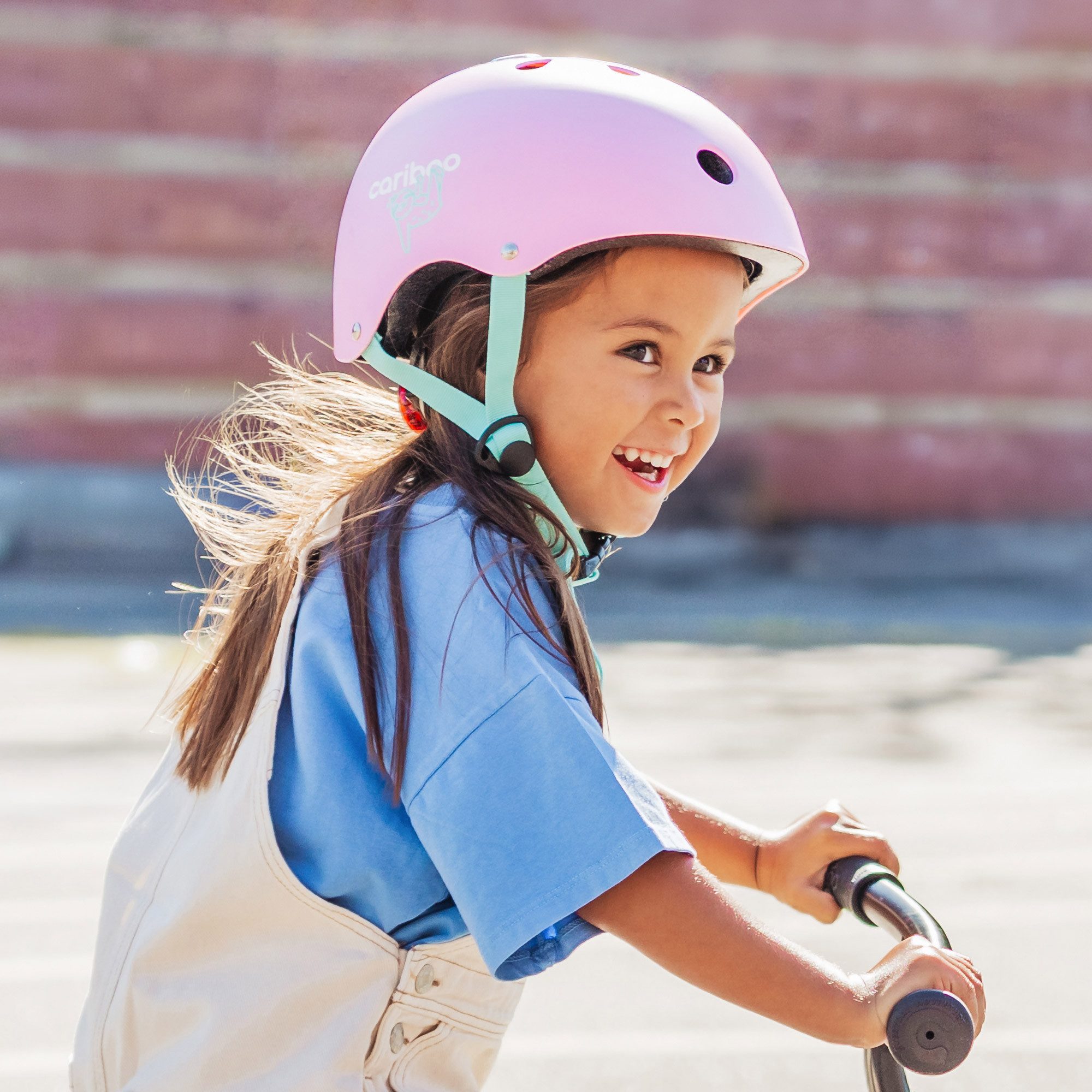 Cariboo Kinderhelm CARIBOO LED-Licht verstellbar 48-52cm EN1078