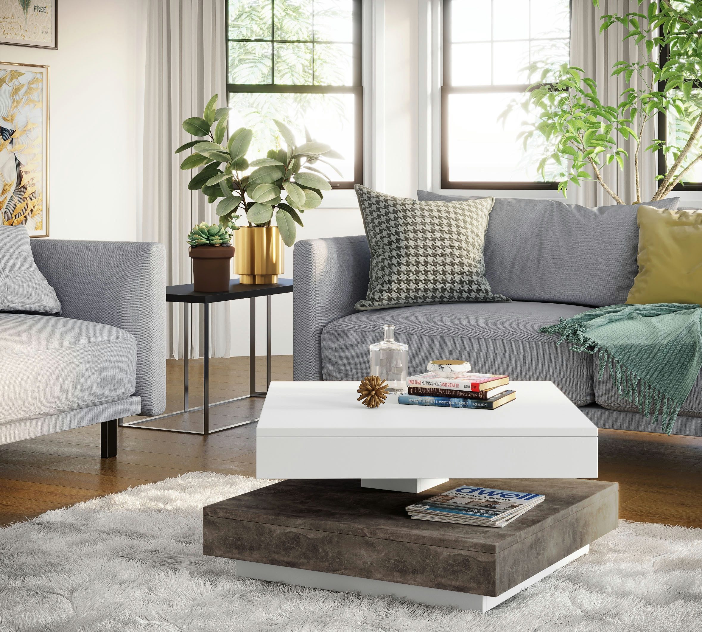 Home affaire Couchtisch BEN, mit drehbarer Platte günstig online kaufen