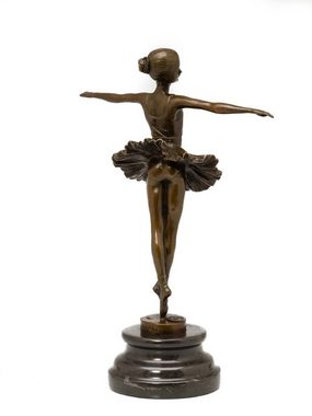 Aubaho Skulptur Bronzeskulptur nach Degas Ballerina Bronze Kopie Replik Figur Antik-St