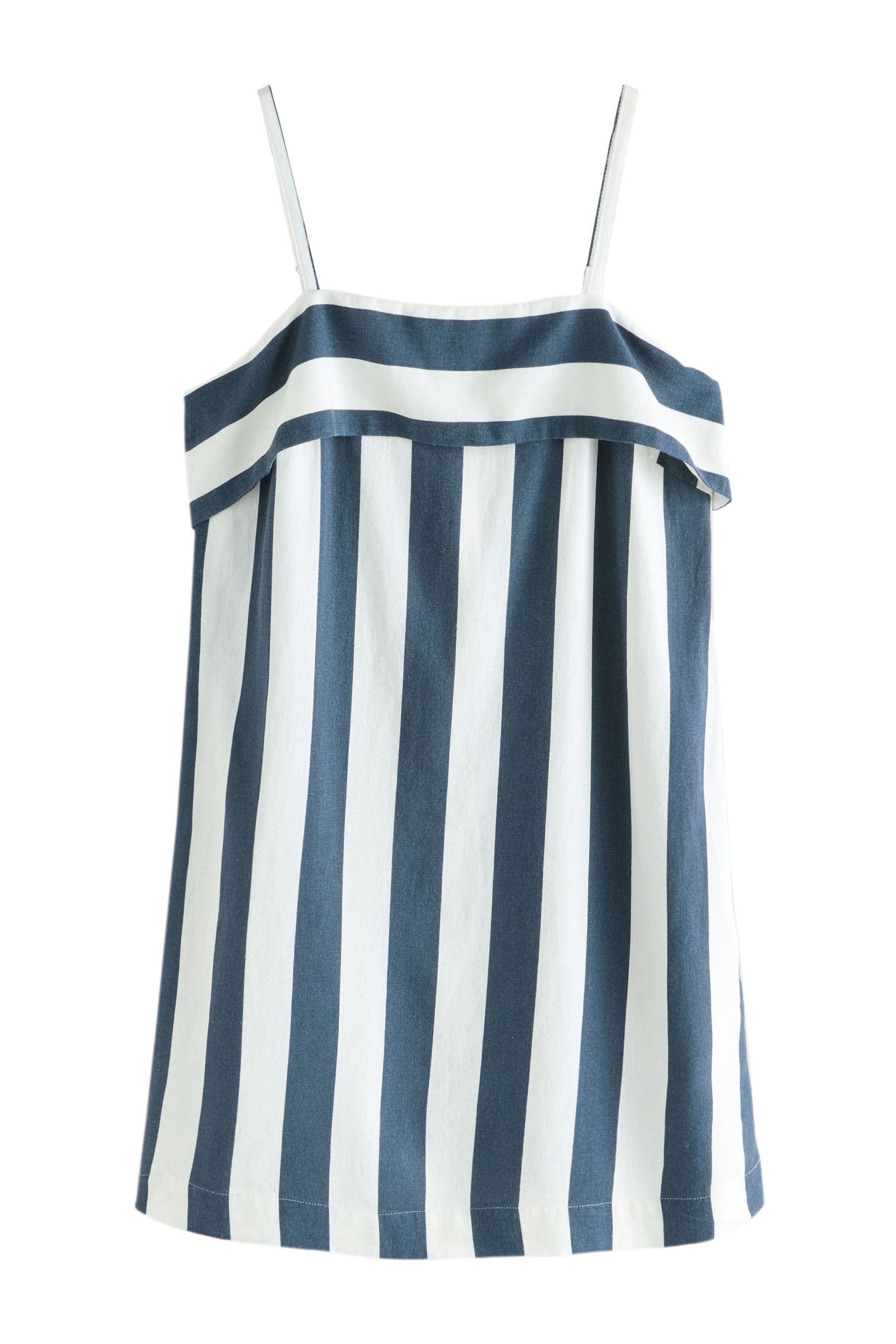 Next Trägerkleid Sommer-Minikleid mit schmalen Trägern und Umschlag (1-tlg)