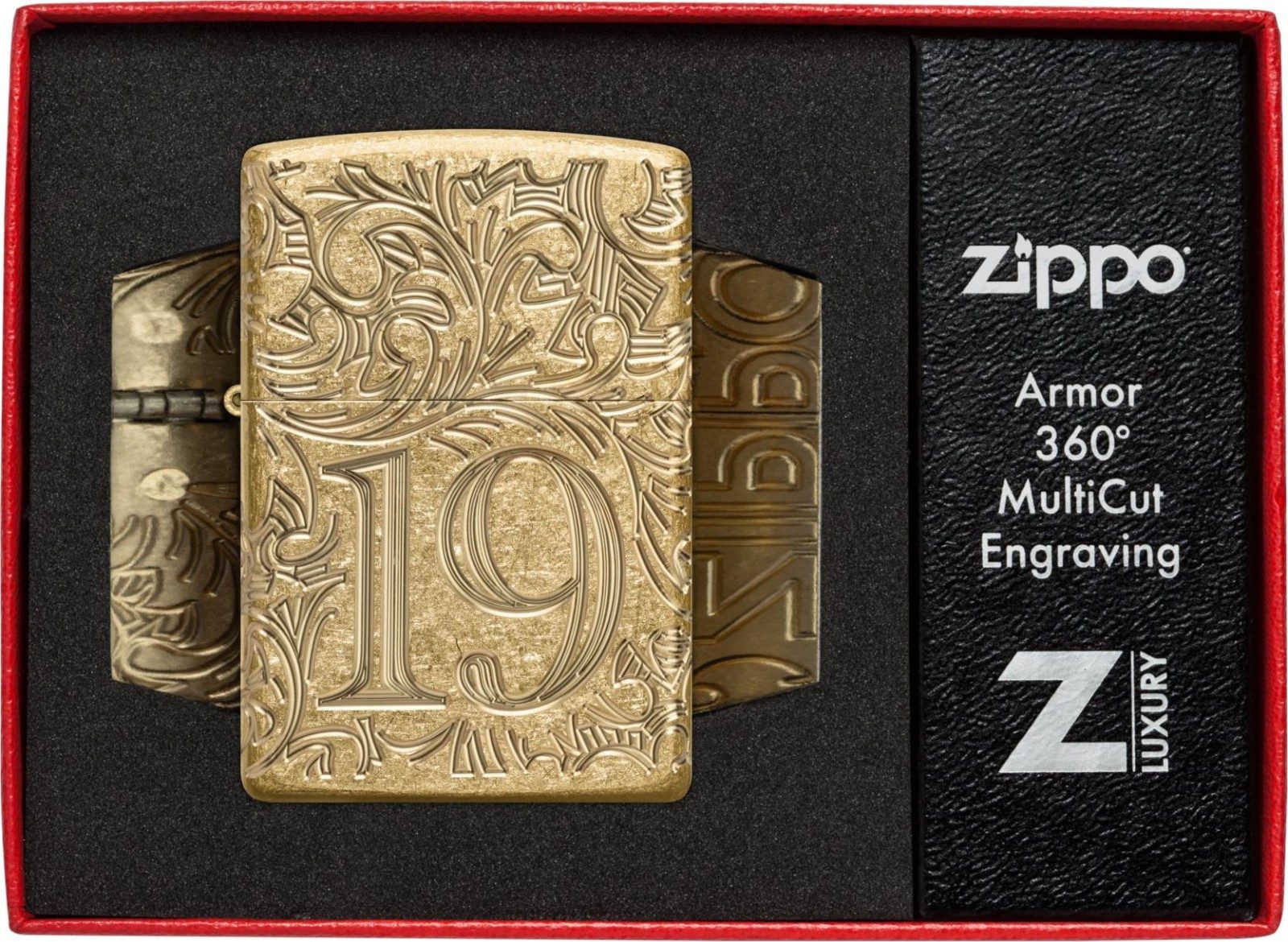 Zippo Feuerzeug Armor Case Tumbled Brass Messing Deep Carved 1932 Filigree, Zippo Neuheit Herbst 2025