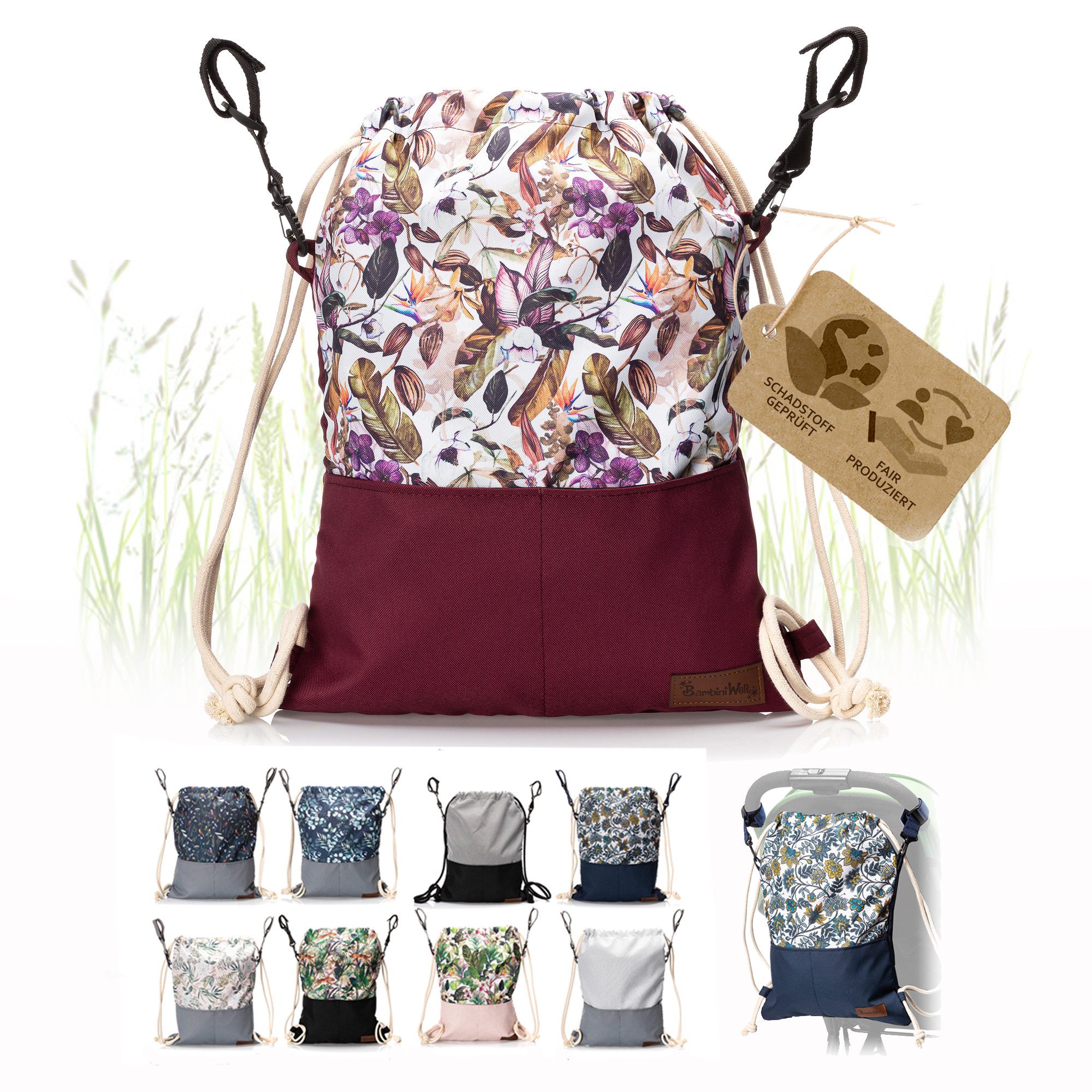 BambiniWelt by Rafael K. Wickeltasche Wickeltasche BEUTEL für Kinderwagen Buggy Babytasche