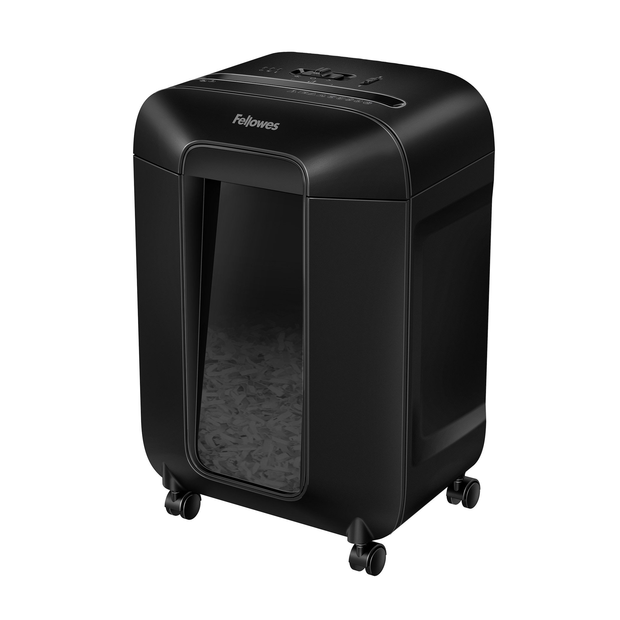FELLOWES Aktenvernichter Fellowes Aktenvernichter LX85 Partikelschnitt 4x40mm P4 mit Rollen, SafeSense, Sichtfenster, Partikelschnitt P-4, 19L, 20 Min, Rollen