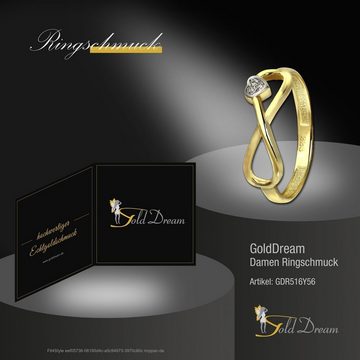 GoldDream Goldring GoldDream Gold Ring Gr.56 Unendlich (Fingerring), Damen Ring Unendlich aus 333 Gelbgold - 8 Karat, Farbe: gold, weiß