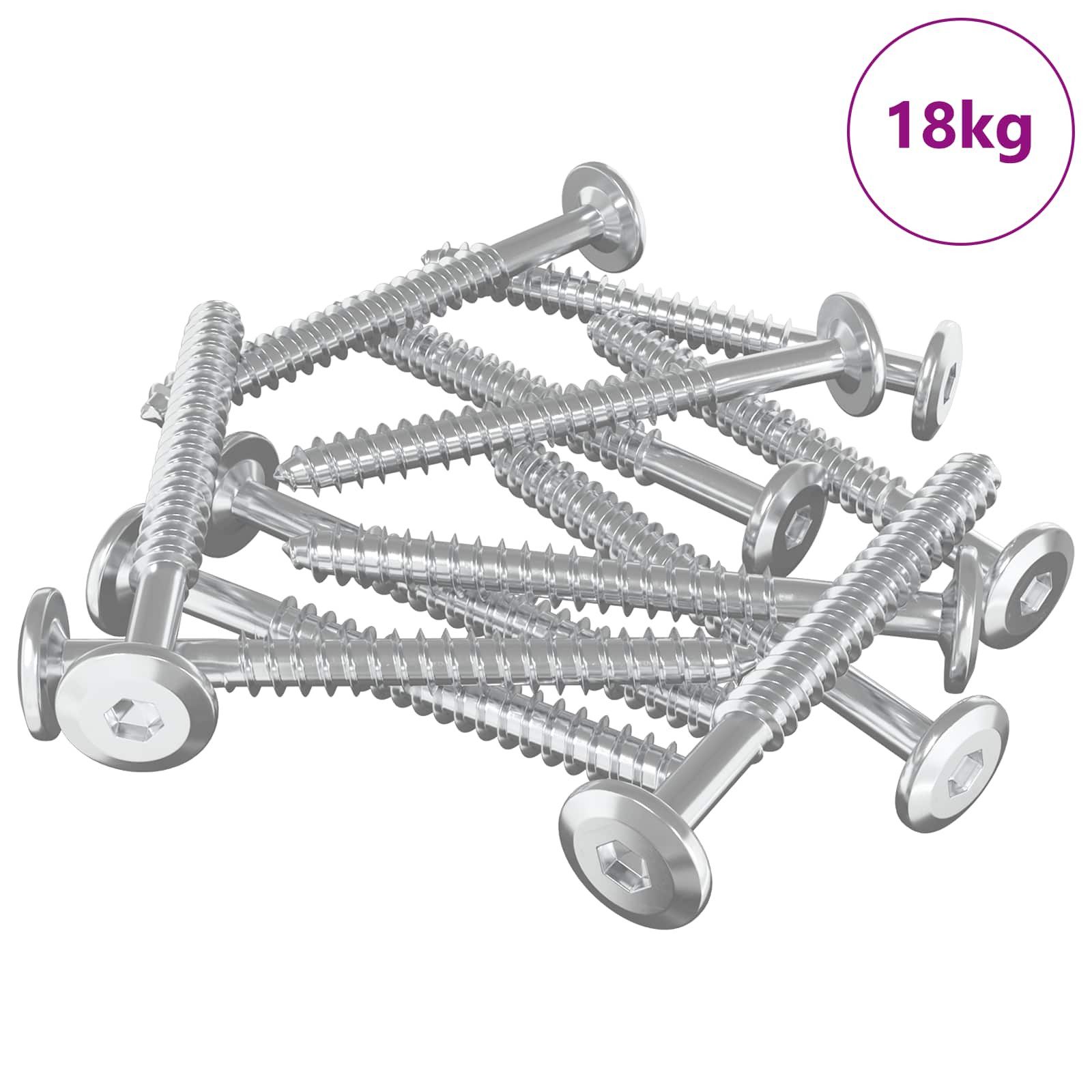 vidaXL Schraube Holzschrauben 1350 Stk. Silber Stahl, (1350 St)
