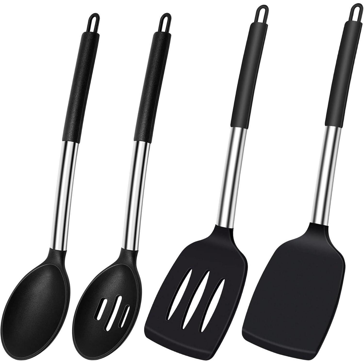 Kochbesteck-Set Pfannenwender 2 Stück Pfannenwender + 2 Stück Löffel