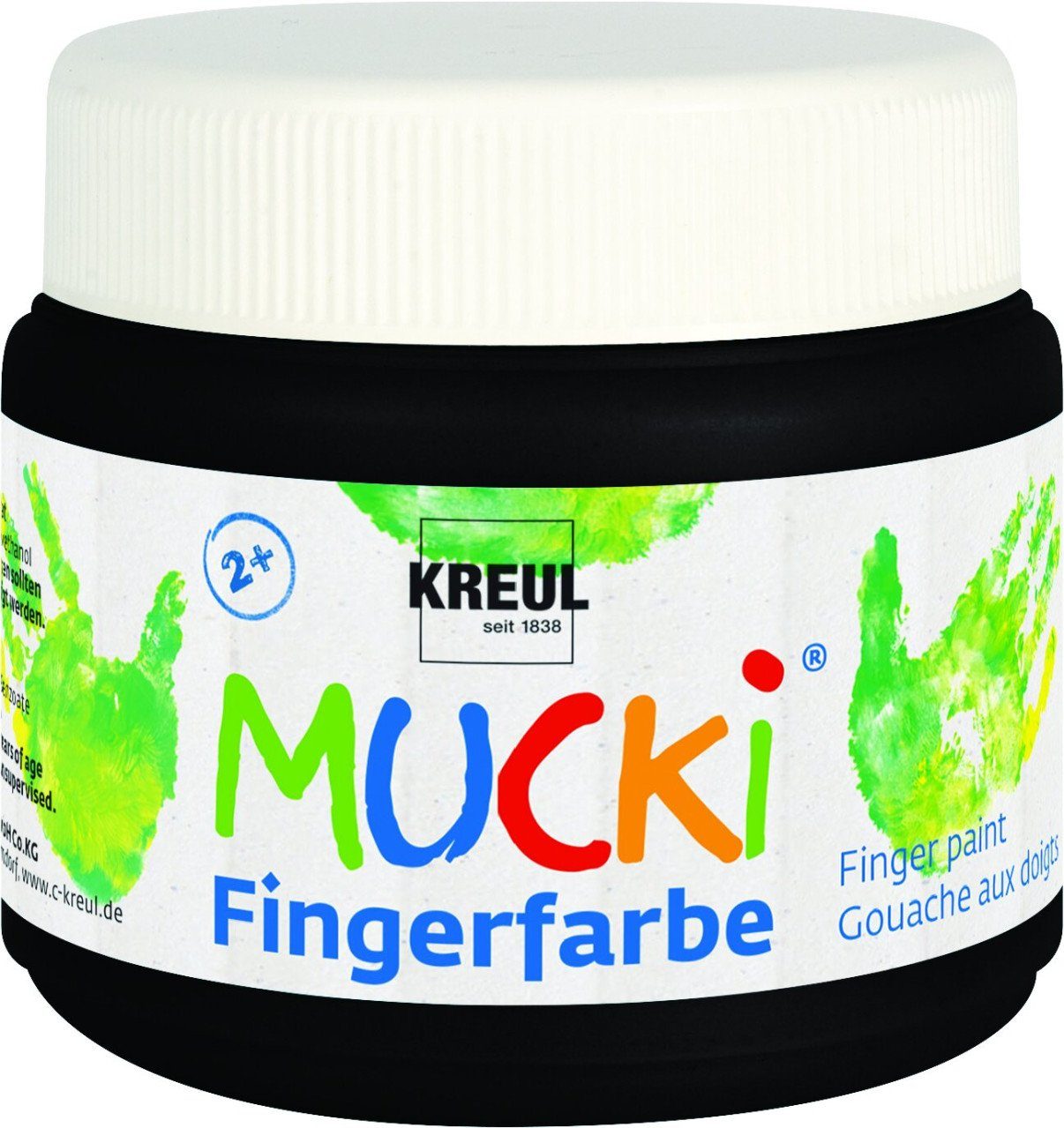 Kreul Bastelfarbe Kreul Mucki Fingerfarbe schwarz 150 ml