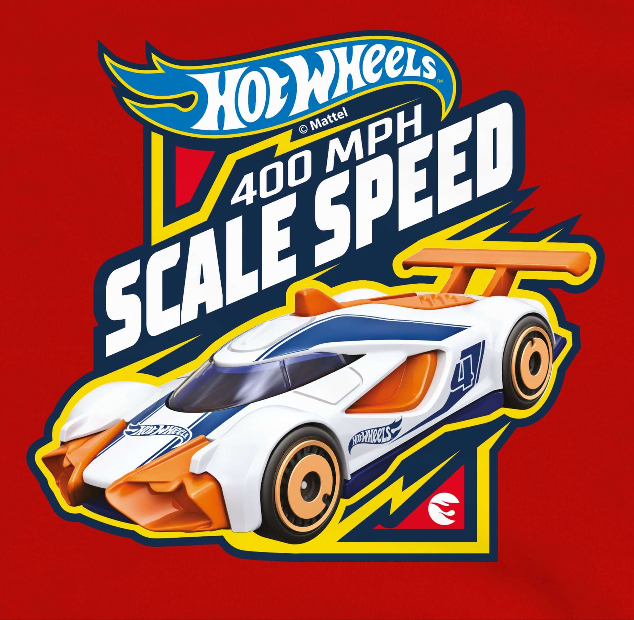 Scale Speed 400MPH Hot 3 Wheels Rot Sweatshirt Shirtracer Mädchen