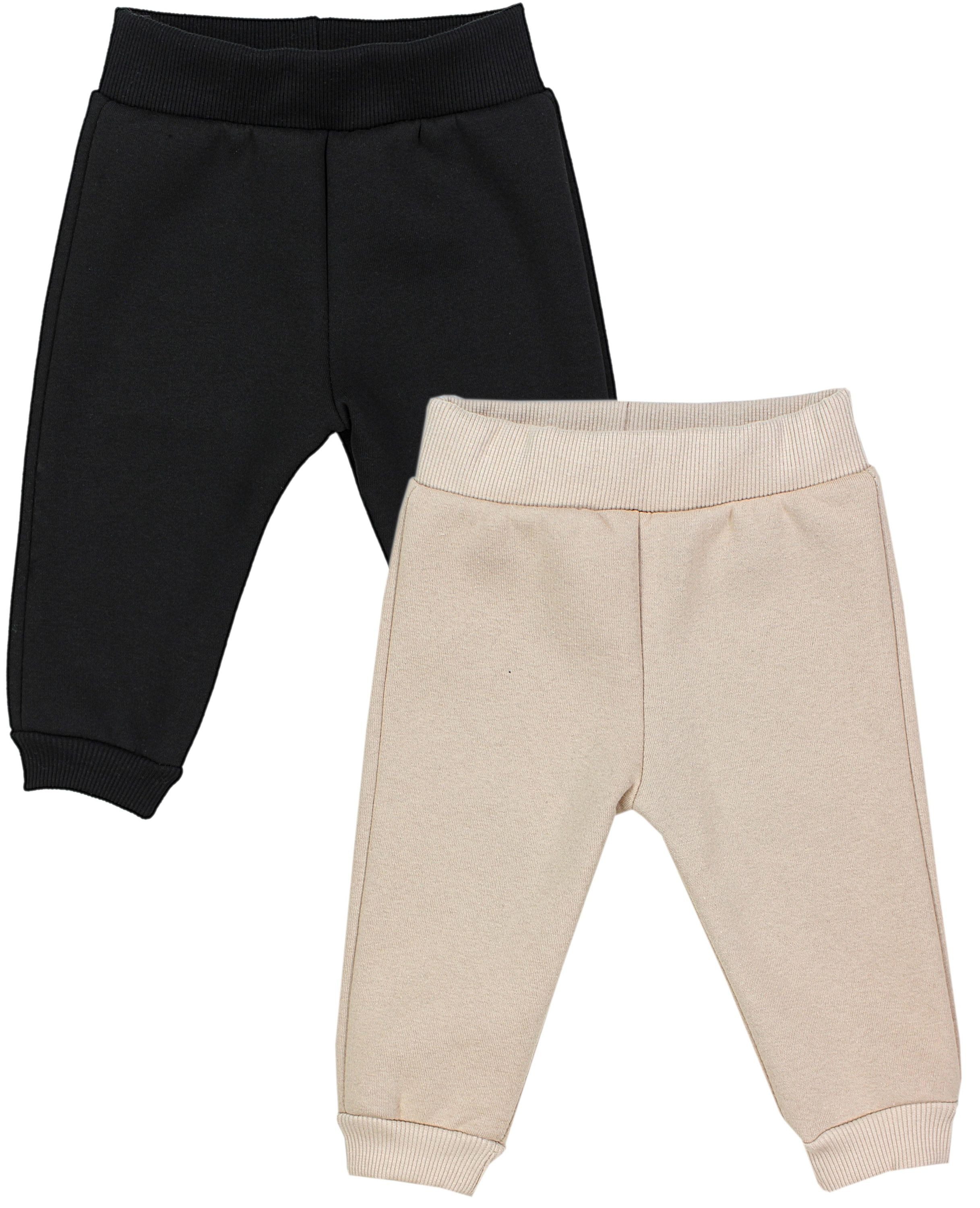 Fleecehose Baby Jungen Hosen Babyhose Joggingshose Winter Warm 2er Pack