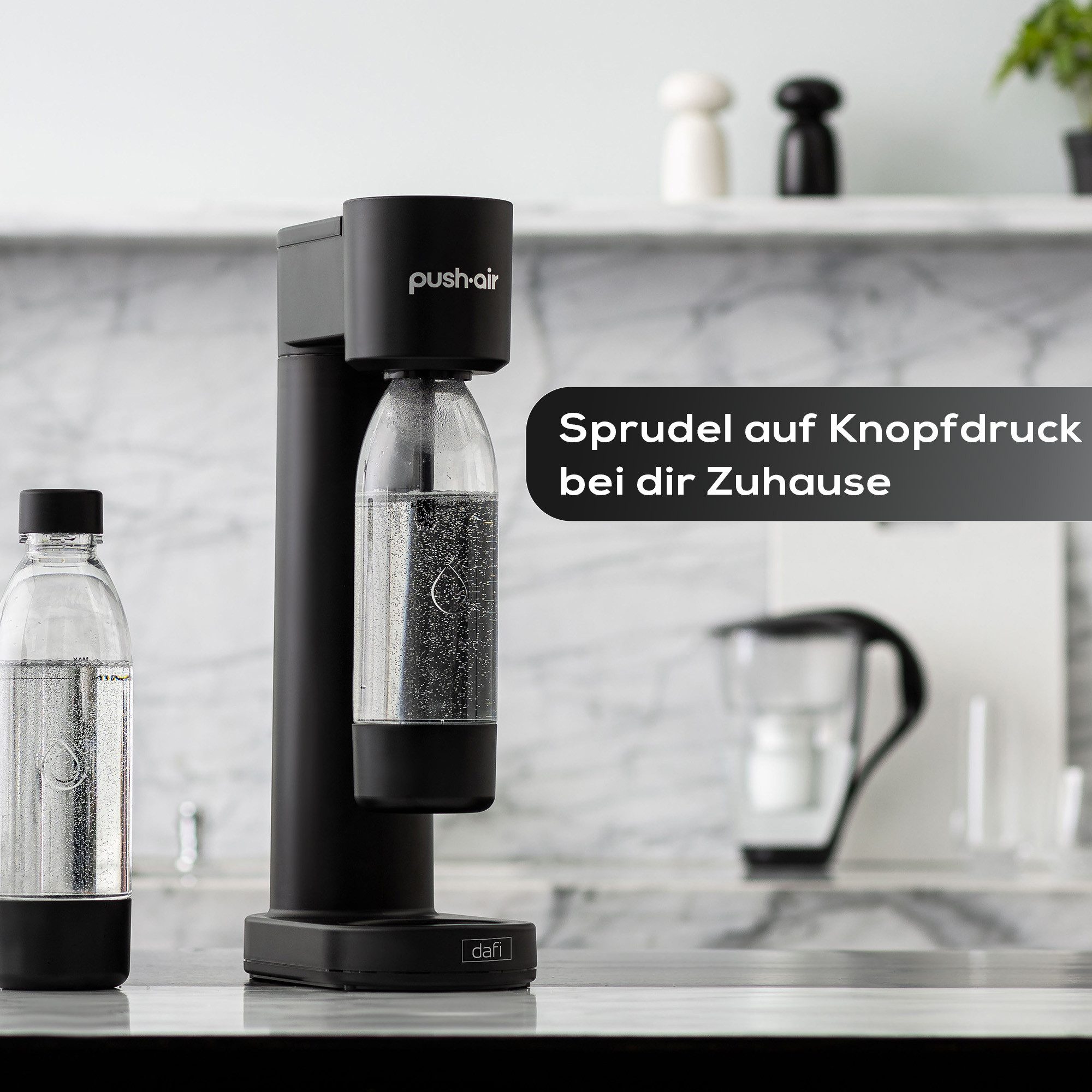 DAFI Wassersprudler DAFI Pushair inkl. 1 Co2 Zylinder und 0,7l Flasche – Bild 3 von 4