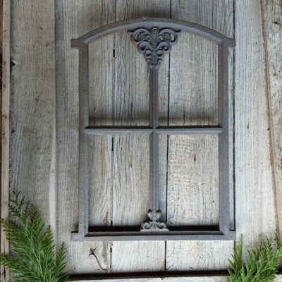 Antikas Fenster Stallfenster, Bauernfenster für Gartenlaube, Eisenfenster Gartenmauer