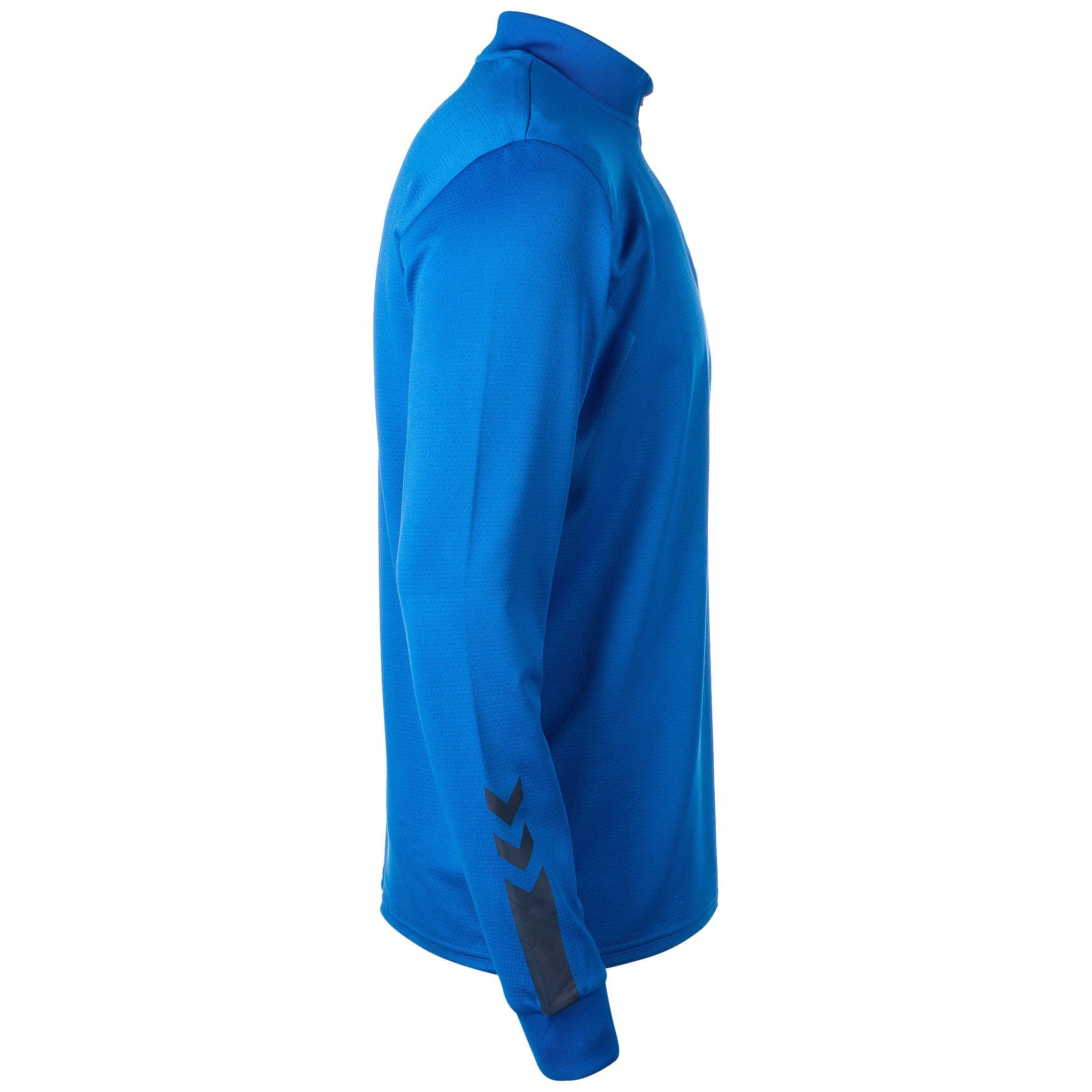 Sweatshirt / Herren Trainingspullover hmlACTIVE dunkelblau hummel blau Half Zip