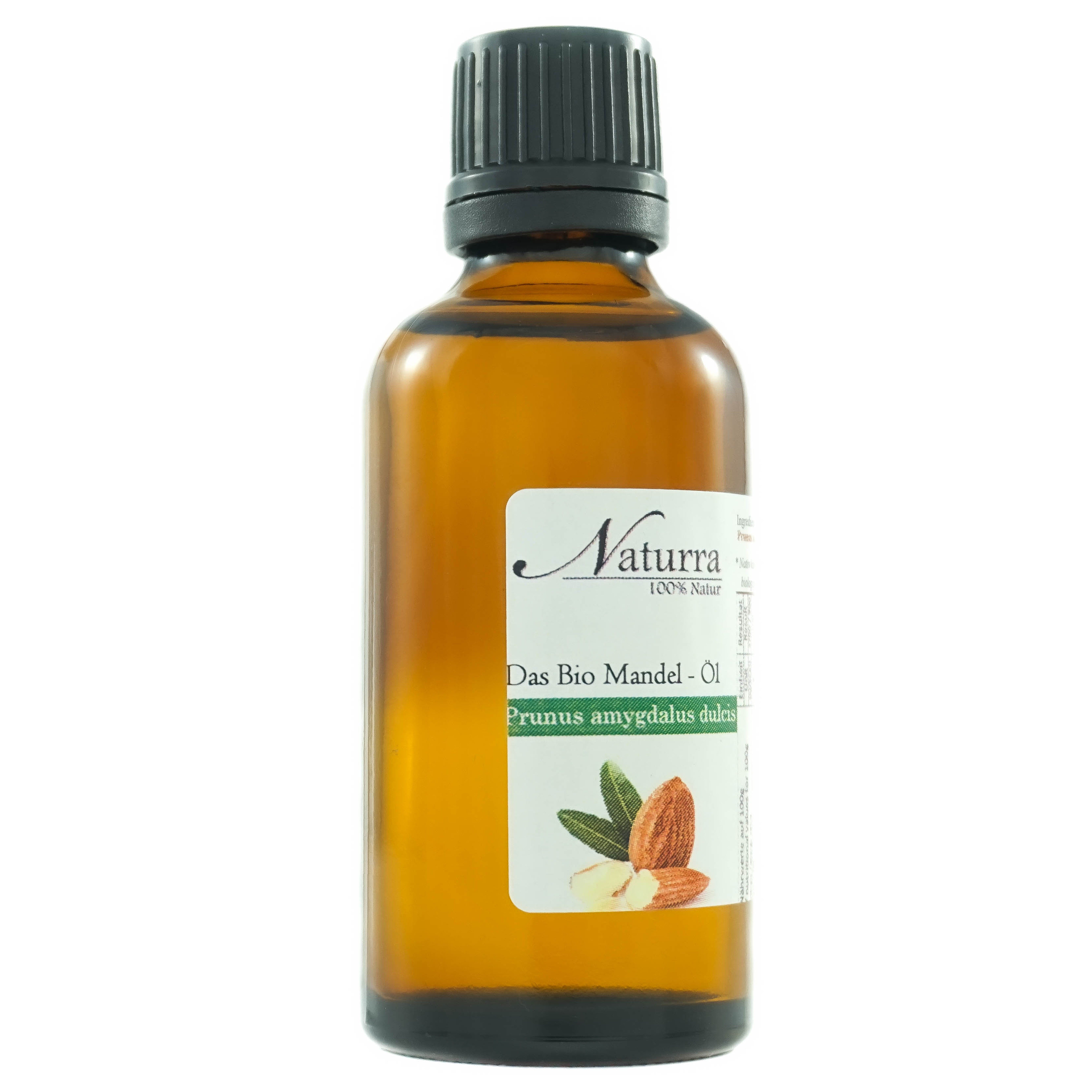 Naturra Körperöl Bio Mandelöl nativ - kaltgepresst & unraffiniert - premium Hautpflege, kaltgepresst, unraffiniert, Premium, Upcycling Beauty, Glasflasche