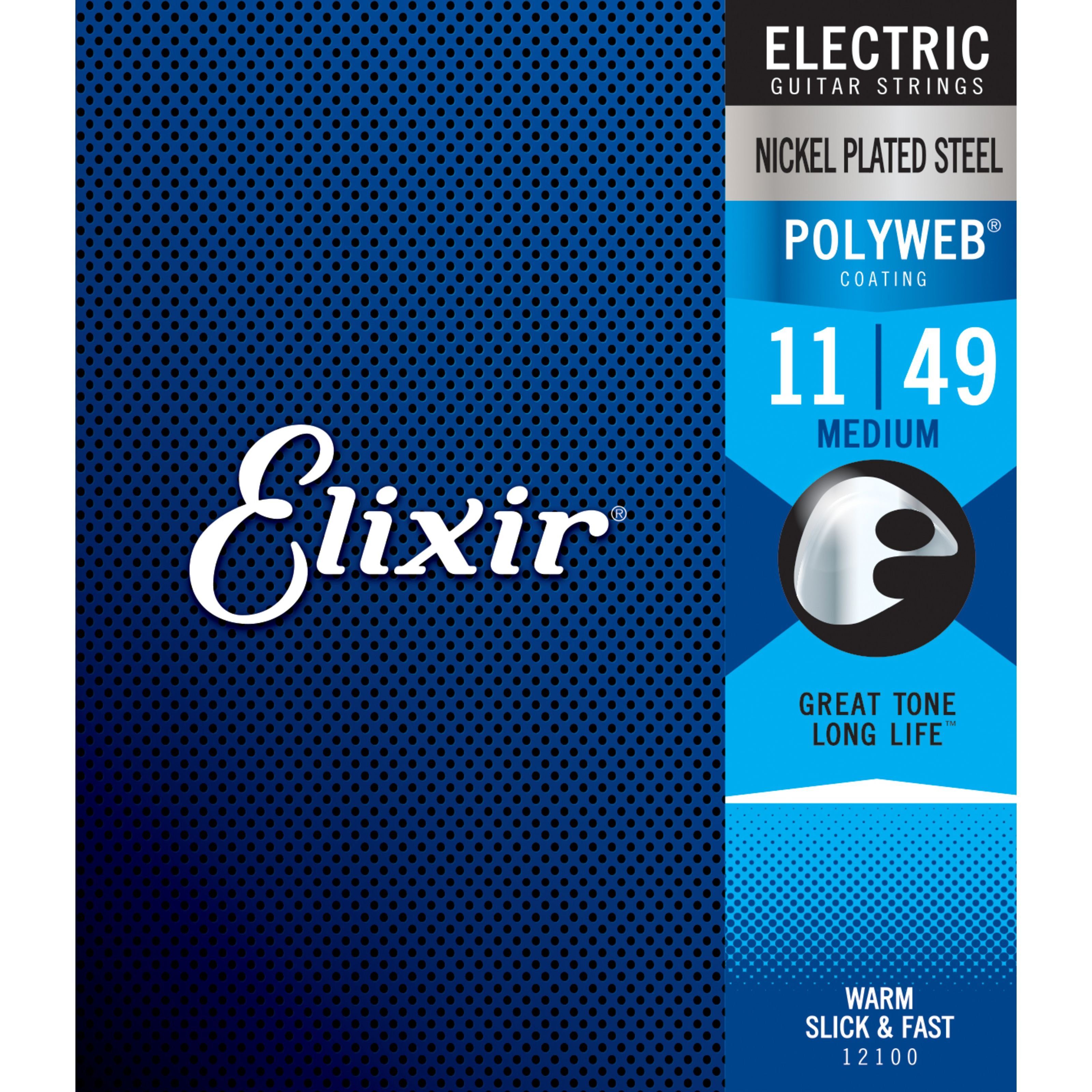 Elixir Saiten, 12100 Polyweb Electric 11-49 - E-Gitarrensaiten