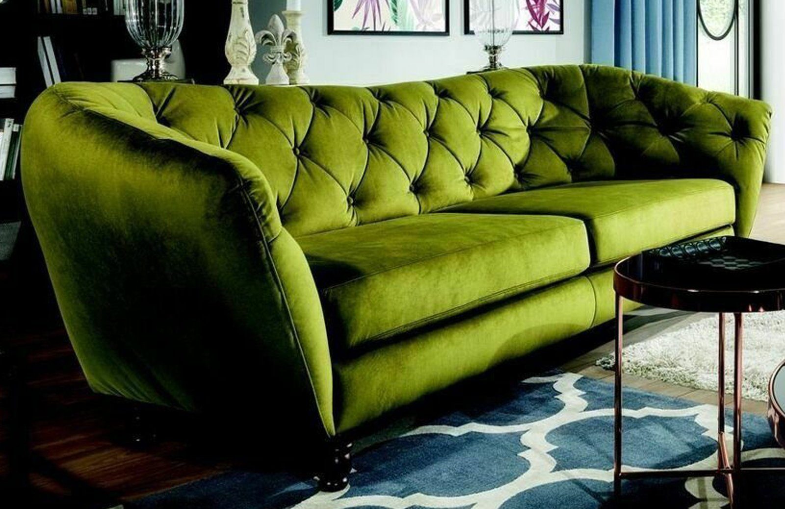 Stoff Designer Sofa, 3 Chesterfield Sofa JVmoebel Textil Couch Sofas Sitzer Neu