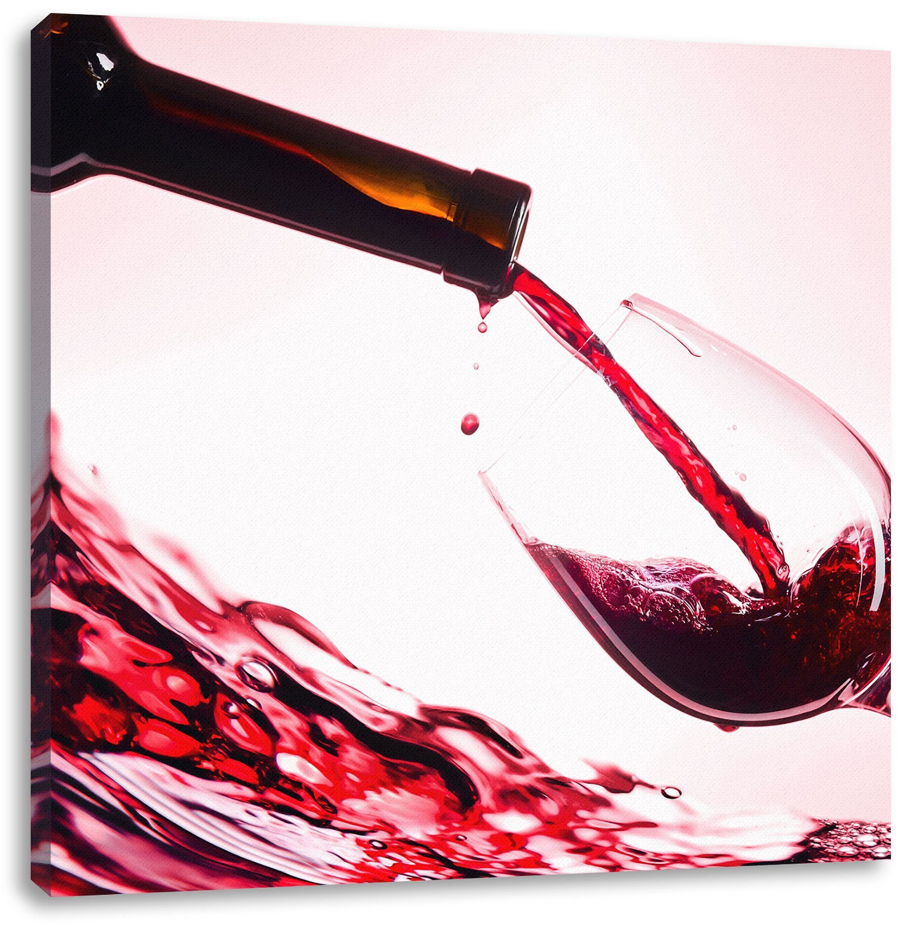 Pixxprint Leinwandbild Wein, Wein (1 St), Leinwandbild fertig bespannt, inkl. Zackenaufhänger