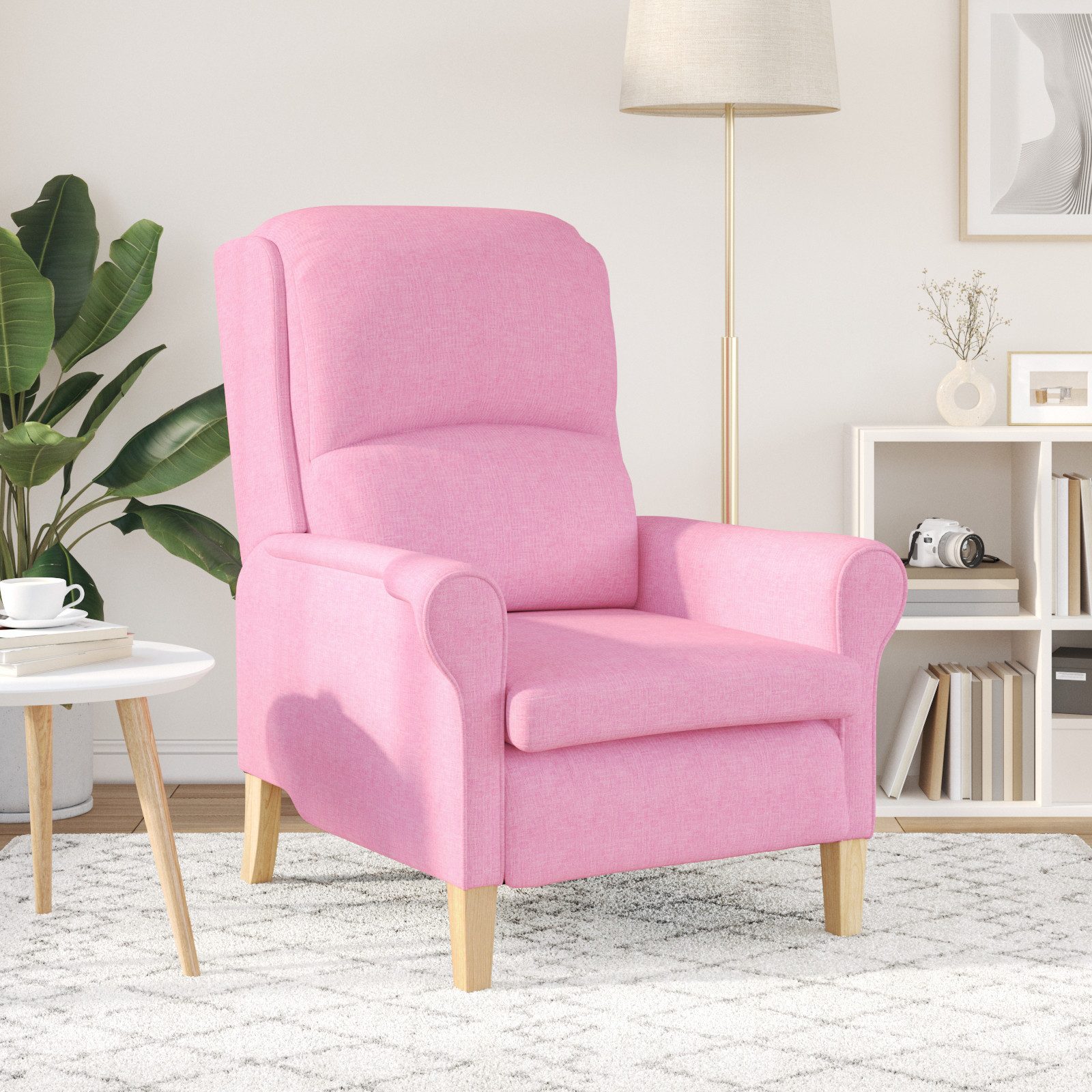 vidaXL Sessel Moderner Sessel Rosa Polyester, günstig online kaufen