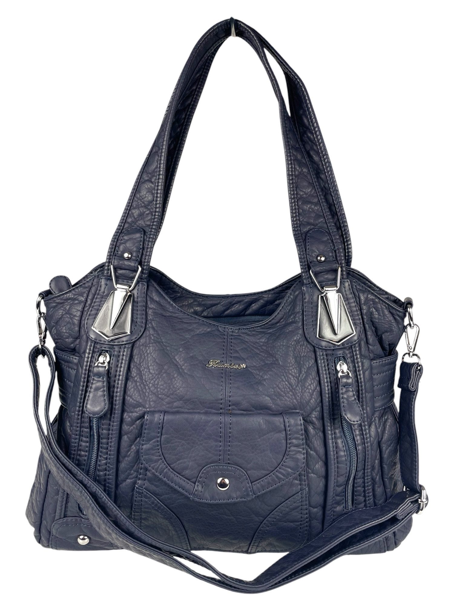 Taschen4life Schultertasche Damen Handtasche AK22106, sportlich modisches Design, abnehmbarer Trageriemen, lange Tragegriffe