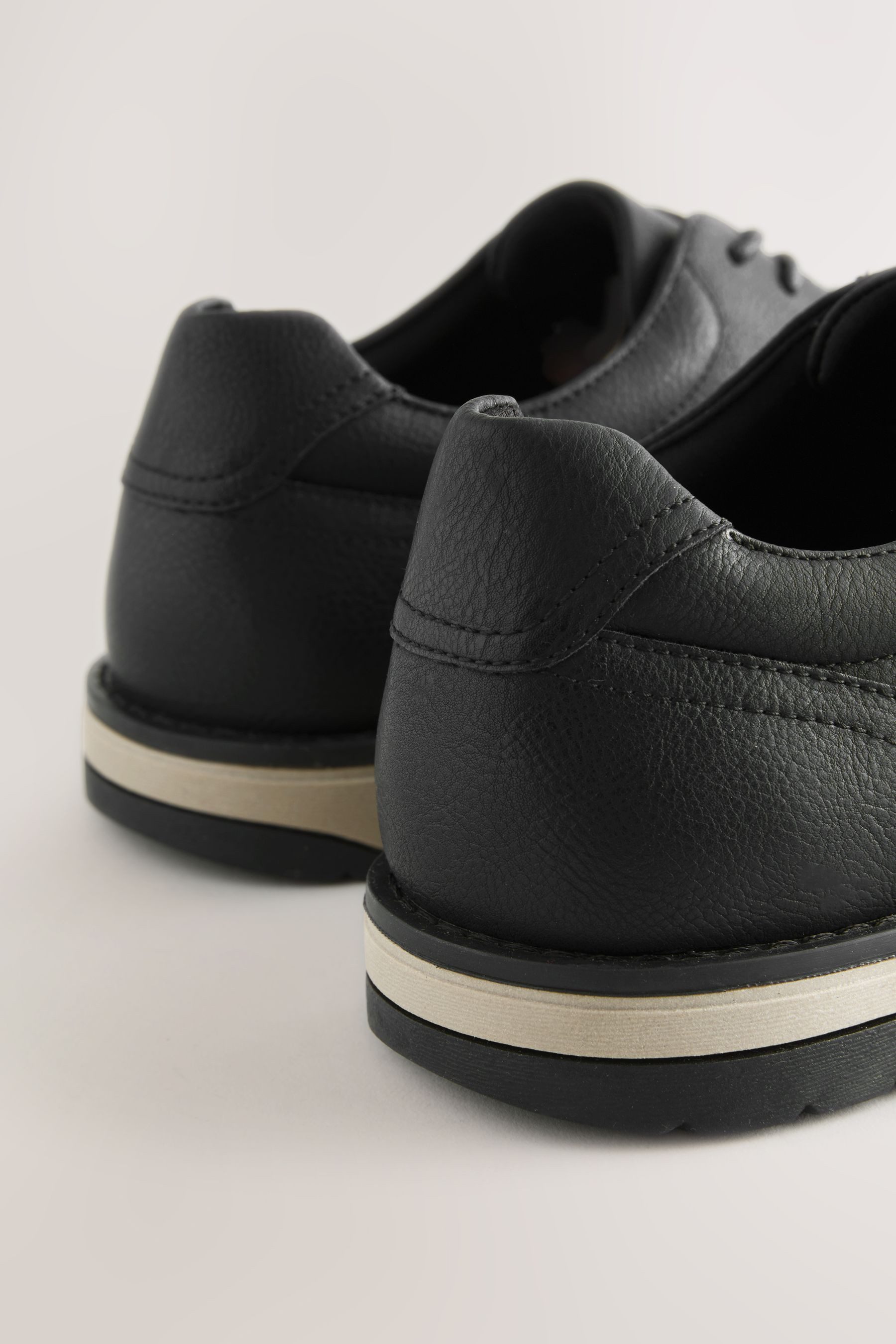 Next Derby-Schuhe aus Leder mit leichtem Keilabsatz Keilpumps