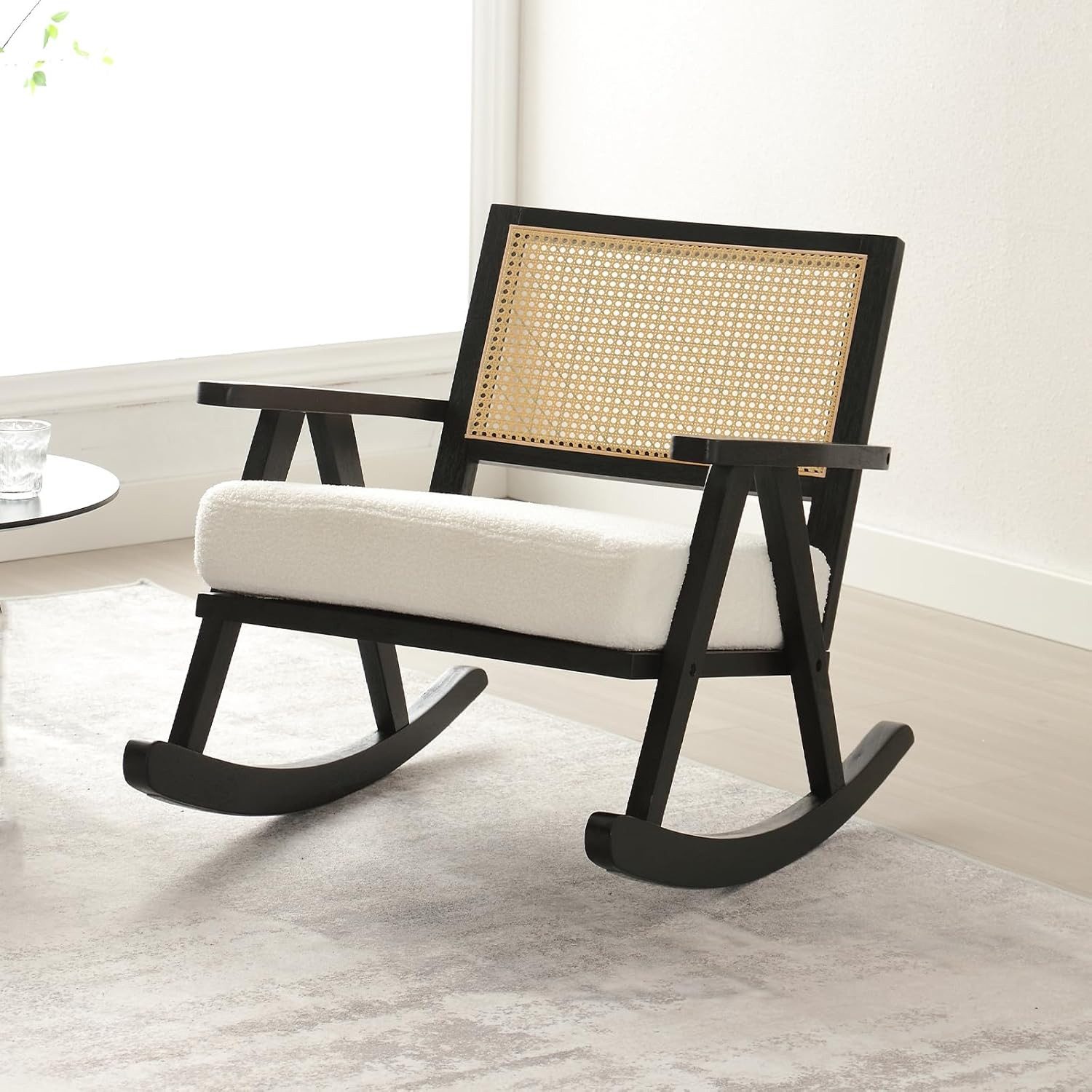 WAHSON OFFICE CHAIRS Schaukelstuhl Gepolsterter Schaukelstuhl aus Rattan mi günstig online kaufen