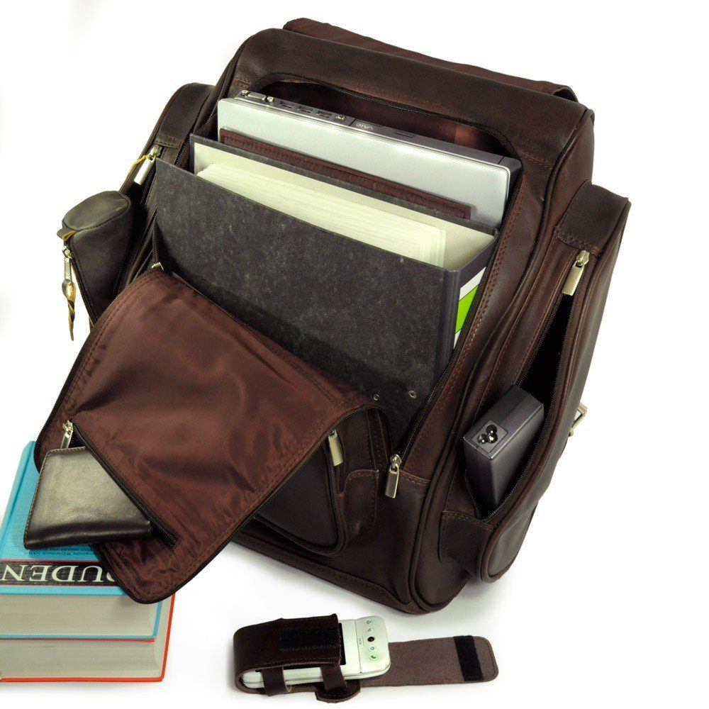 Jahn-Tasche Notebookrucksack / Lederrucksack 709 Jahn-Tasche XL, Laptop-Rucksack Gr. Großer Braun
