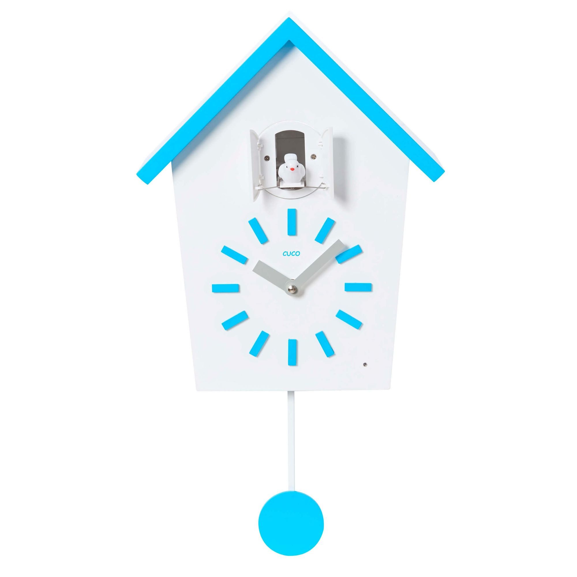 Cuco Clock Wanduhr Kuckucksuhr BAUERNHAUS, Pendeluhr Wanduhr, Moderne Schwarzwalduhr (28,3 × 22,8 × 10,4cm, mit Nachtruhefunktion, Vogelgezwitscher)