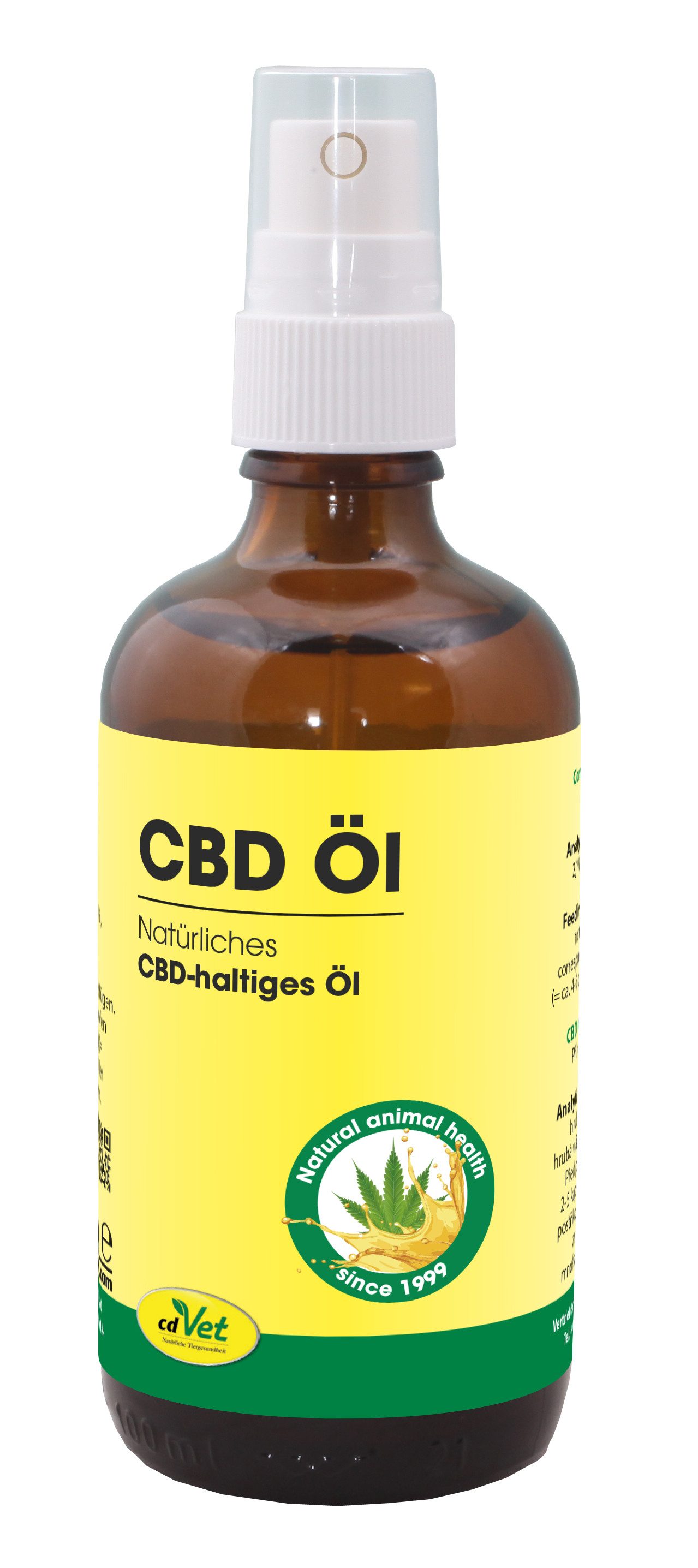 cdVet CBD Öl, Nahrungsergänzungsmittel für: Pferde, Hunde, cdVet-Kaltpressverfahren