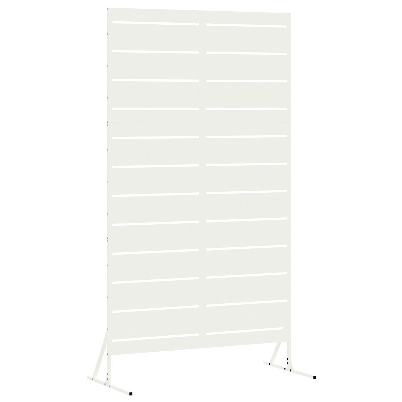 vidaXL Gartenzaun Metallzaunpanel Weiß Metall Standard günstig online kaufen