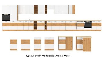 Küchen-Preisbombe Küchenzeile Buffetküche Eiche Weiß Küchenzeile Hochglanz Küchenblock Singleküche