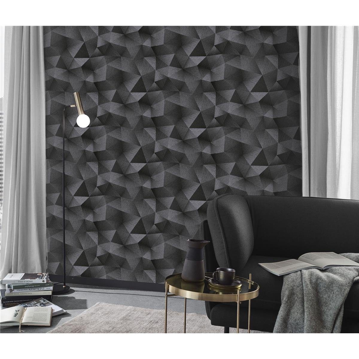 Erismann Vliestapete Erismann Vliestapete Fashion for walls 3 - 10216-45, grau, trocken abziehbar, schwer entflammbar, waschbeständig, Lichtbeständig