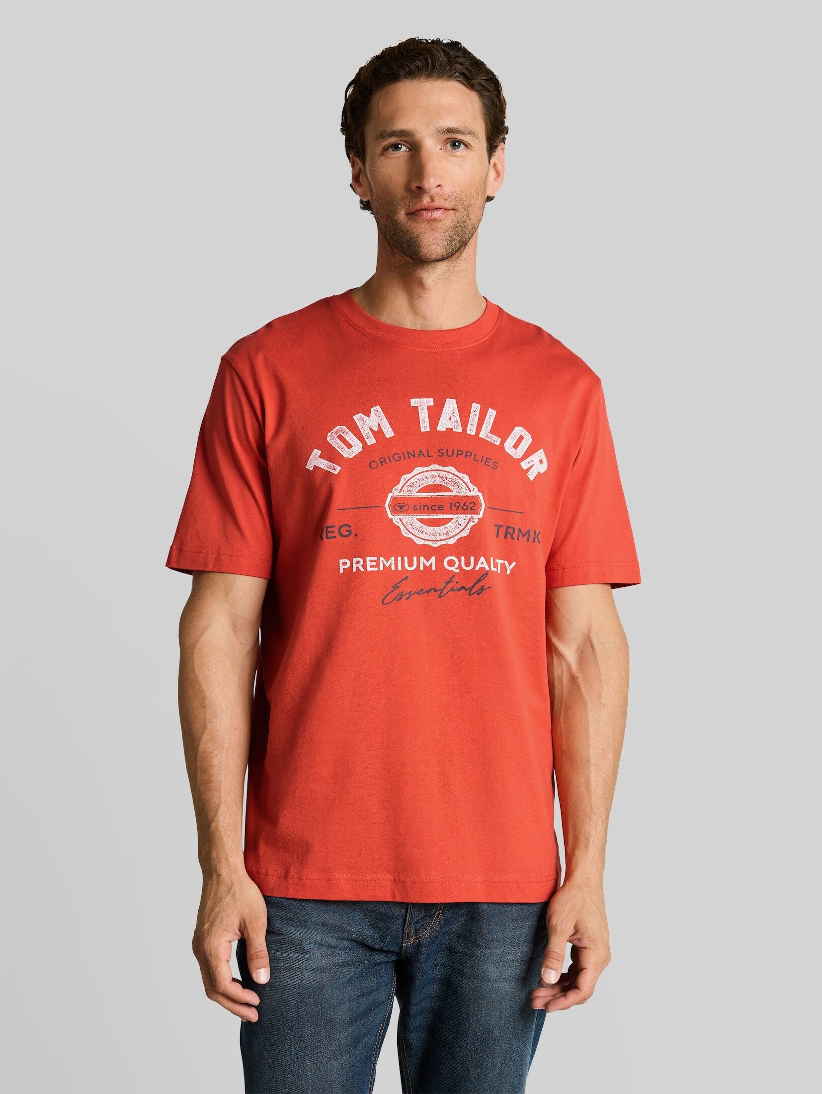 TOM TAILOR T-Shirt T-Shirt (im Einserpack) T-Shirt mit Logo-Print