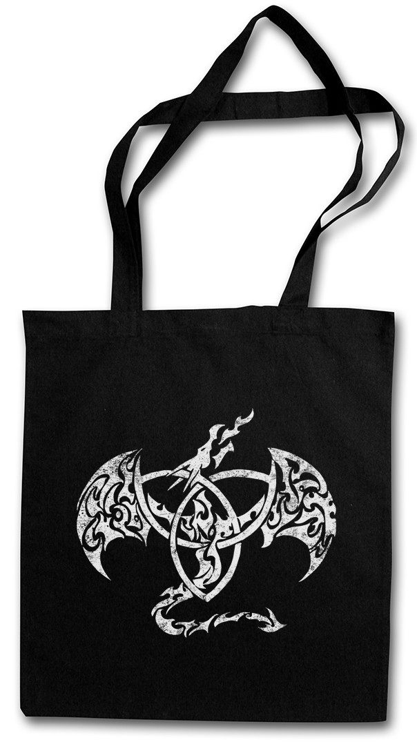 Beuteltasche Celtic Dragon IV Stofftasche Kelten Knoten Keltisch Kreuz Cross Runen